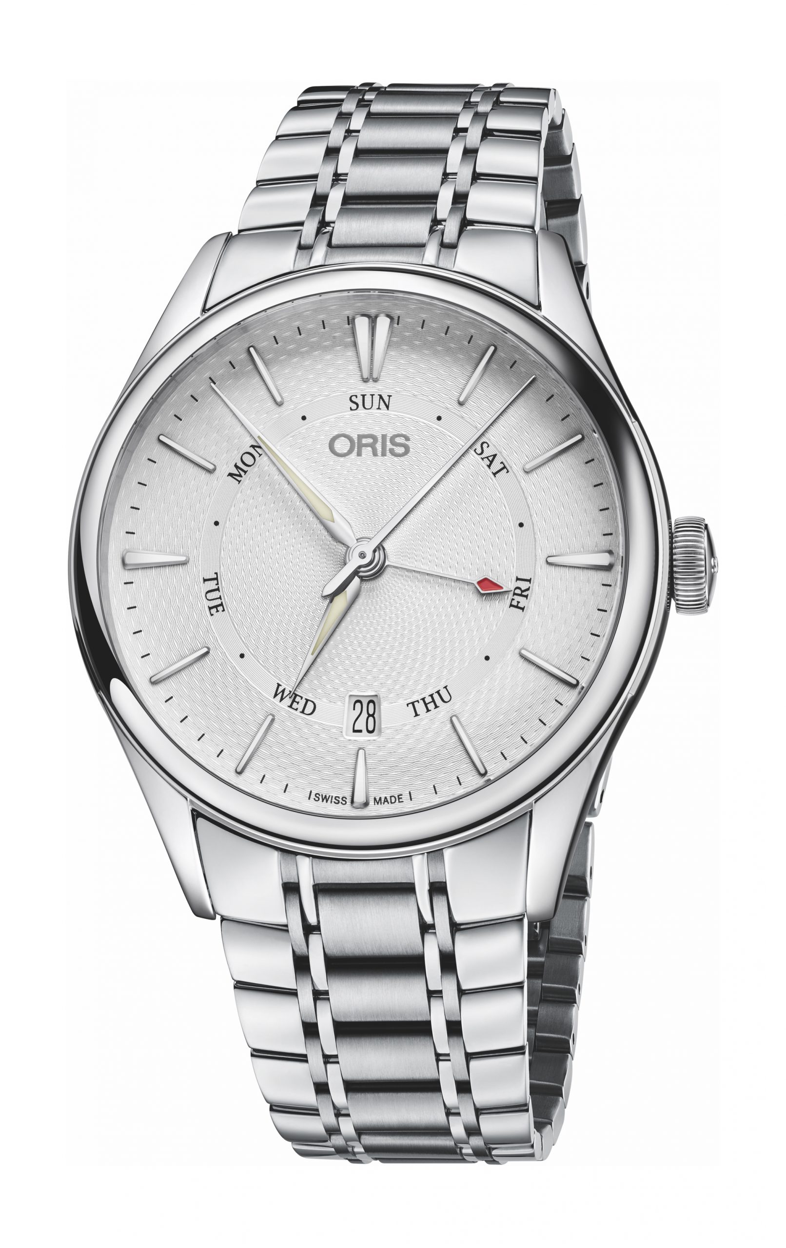 Oris Artelier Pointer Day Date luxury timepiece - detailed view