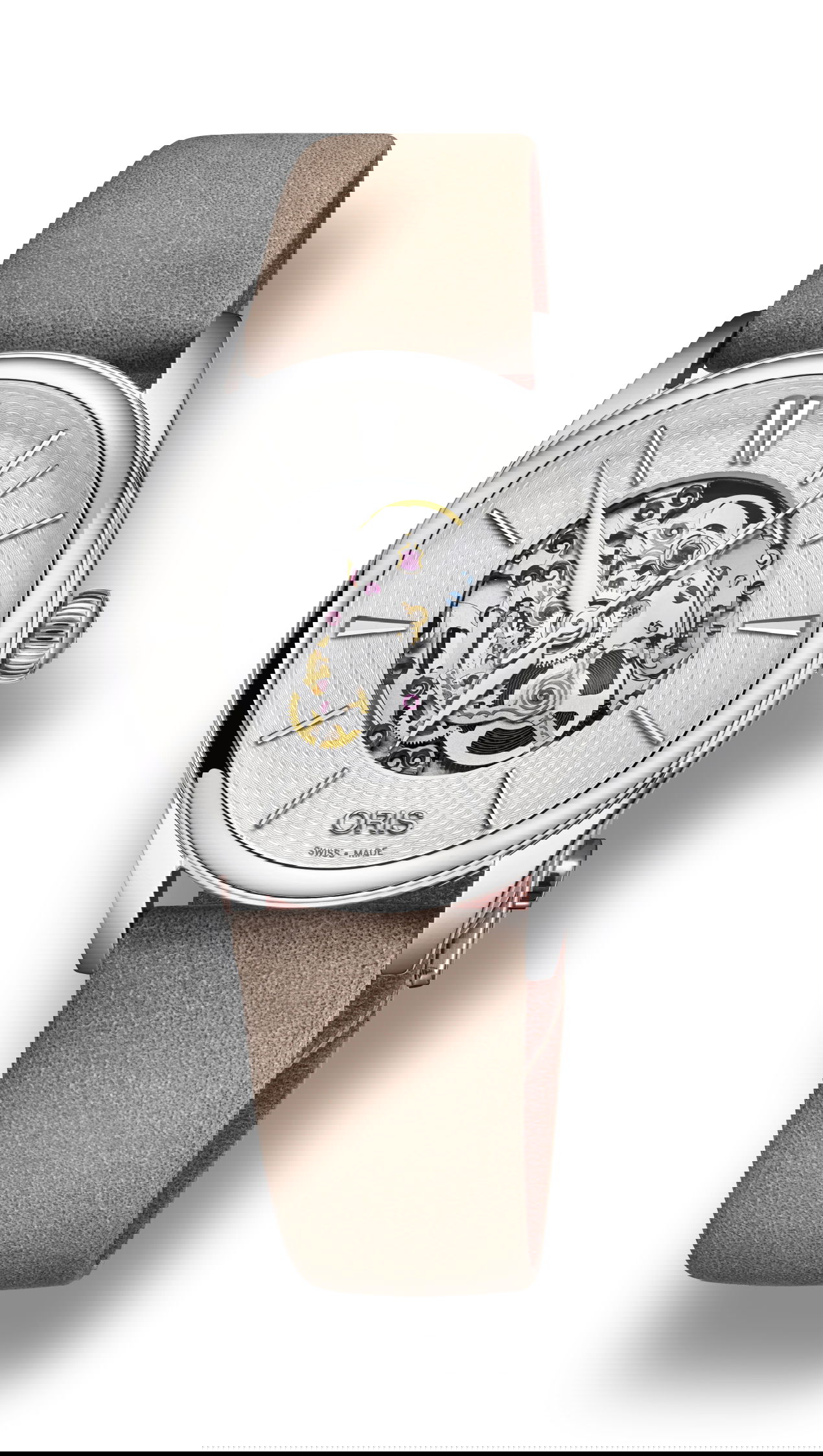 Oris Artelier Skeleton luxury timepiece - detailed view