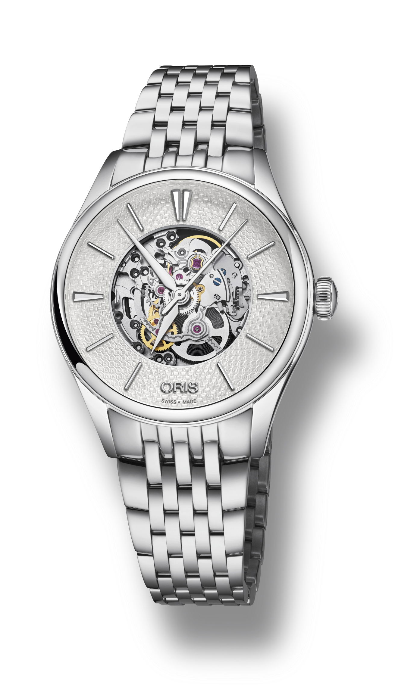 Oris Artelier Skeleton luxury timepiece - detailed view