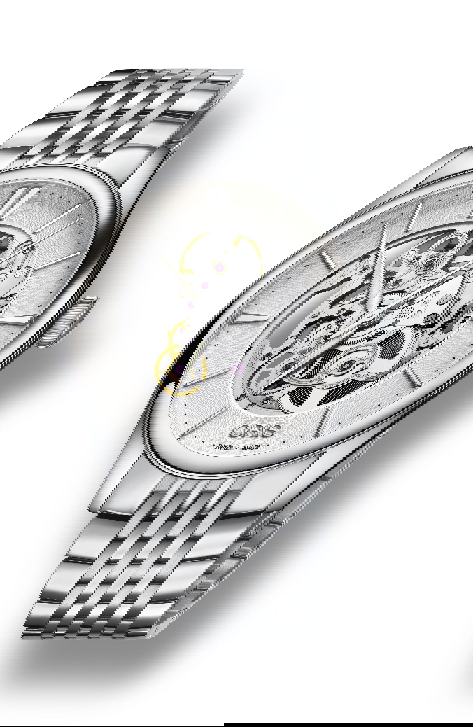 Oris Artelier Skeleton luxury timepiece - detailed view