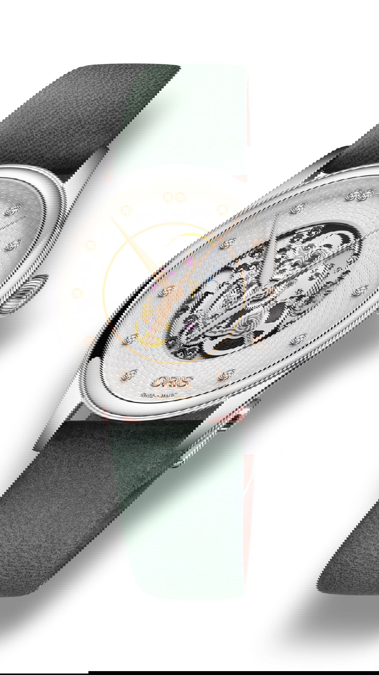Oris Artelier Skeleton Diamonds luxury timepiece - detailed view