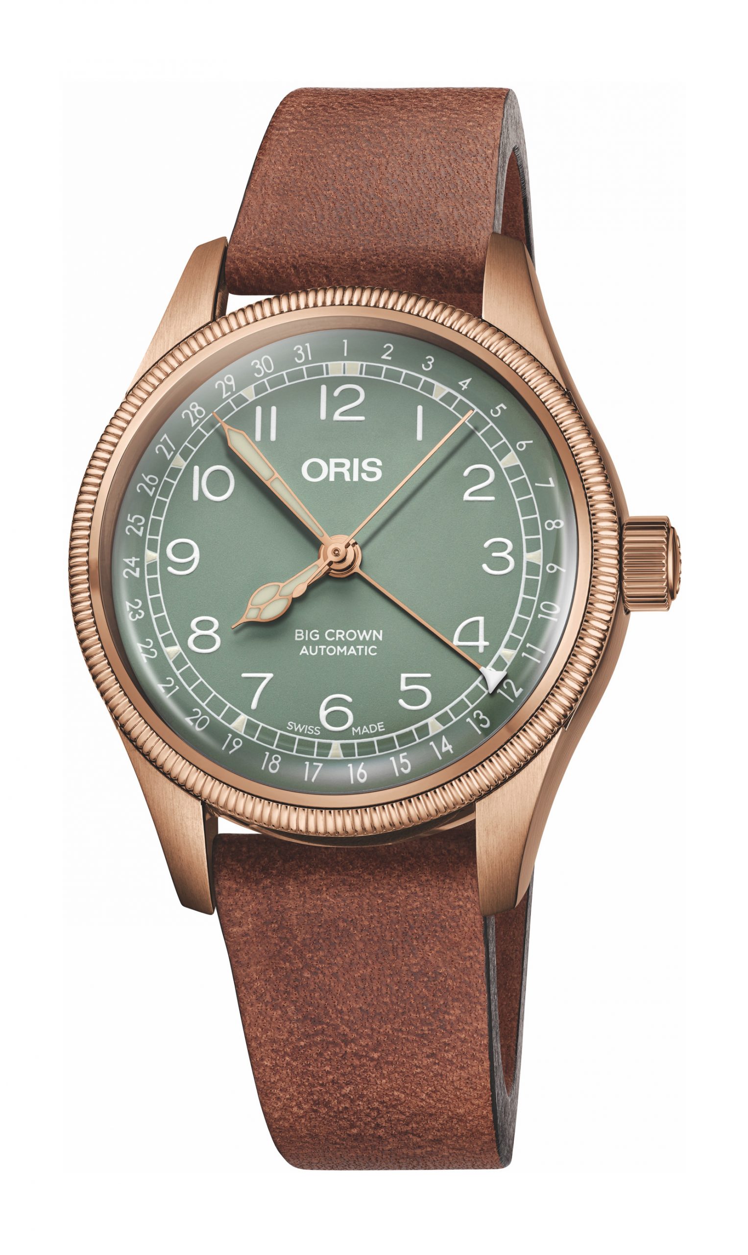 Oris Big Crown Bronze Pointer Date luxury timepiece - detailed view
