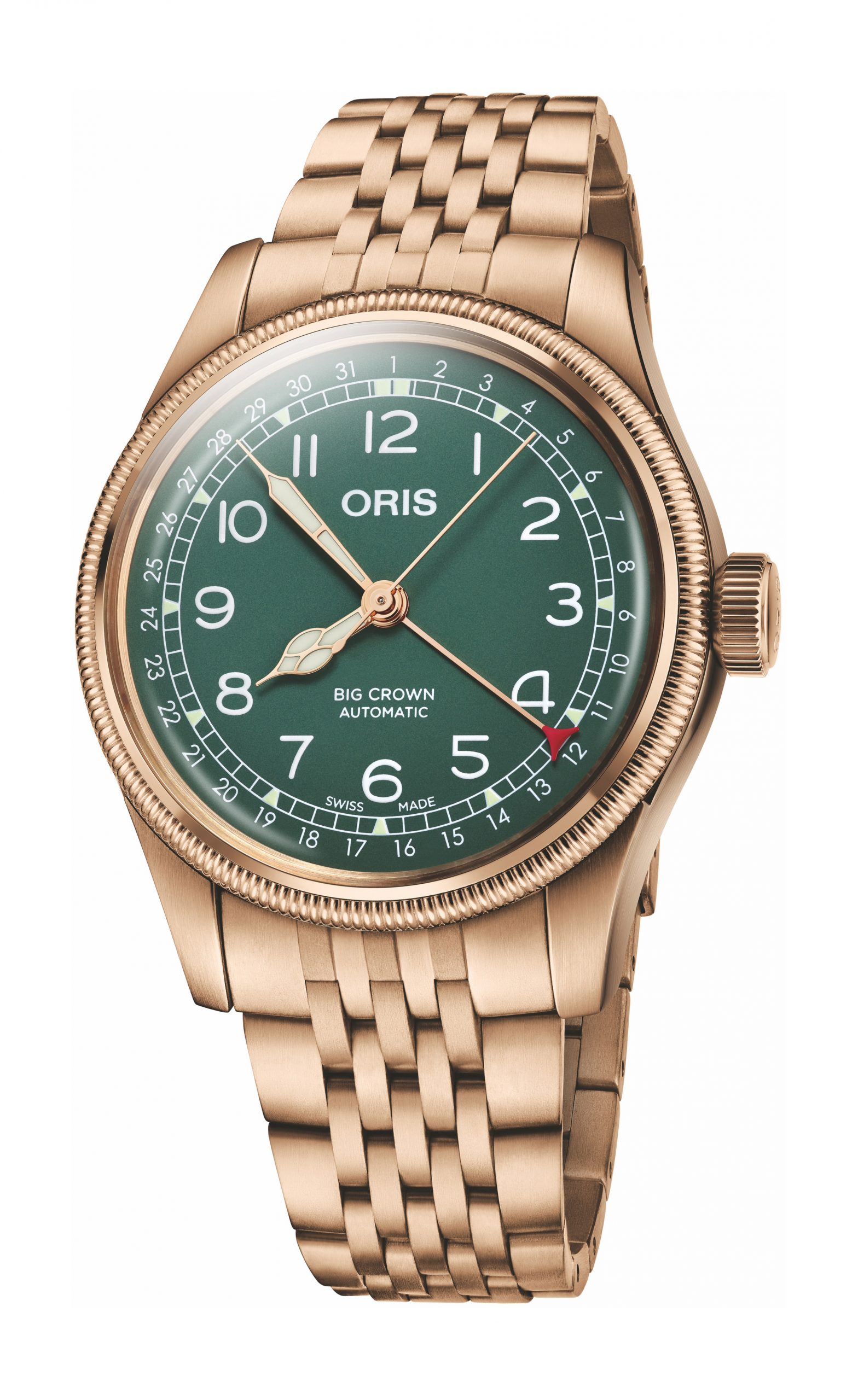 Oris Big Crown Bronze Pointer Date luxury timepiece - detailed view