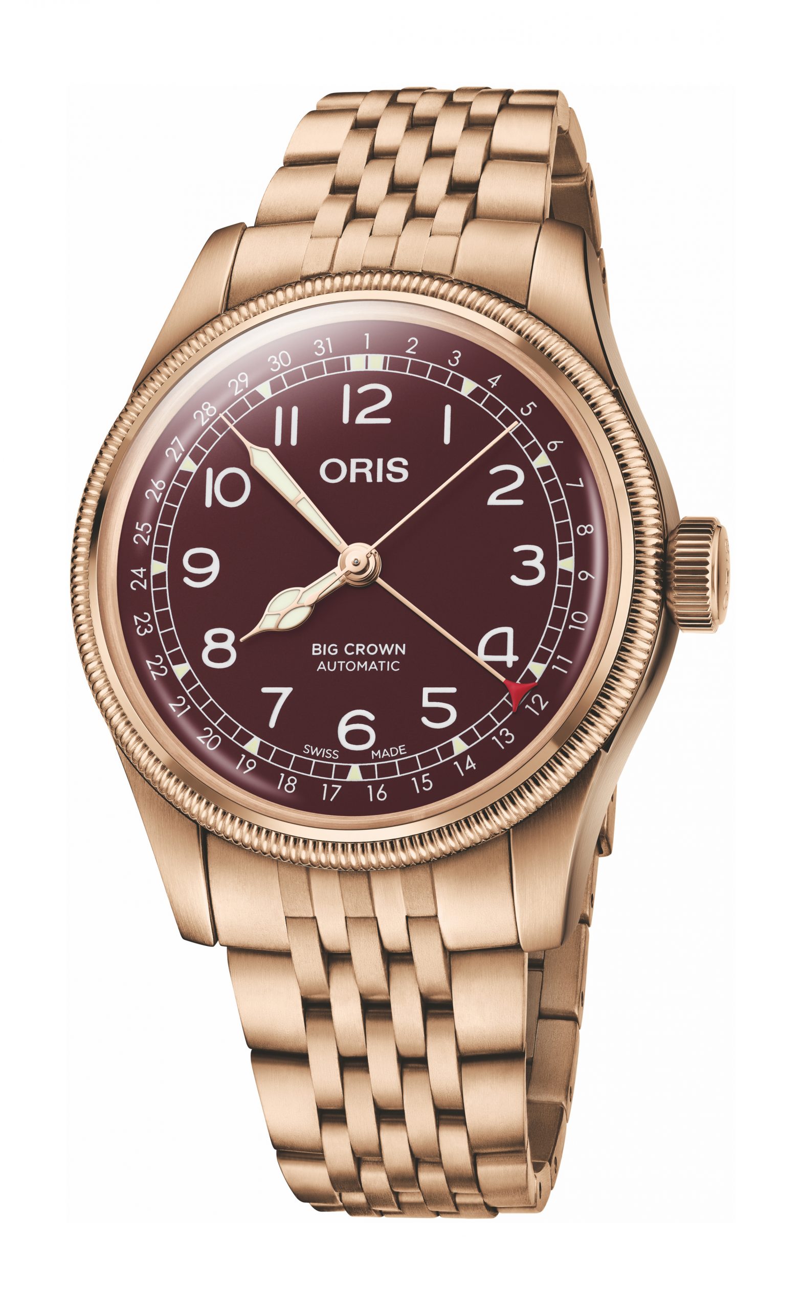 Oris Big Crown Bronze Pointer Date luxury timepiece - detailed view