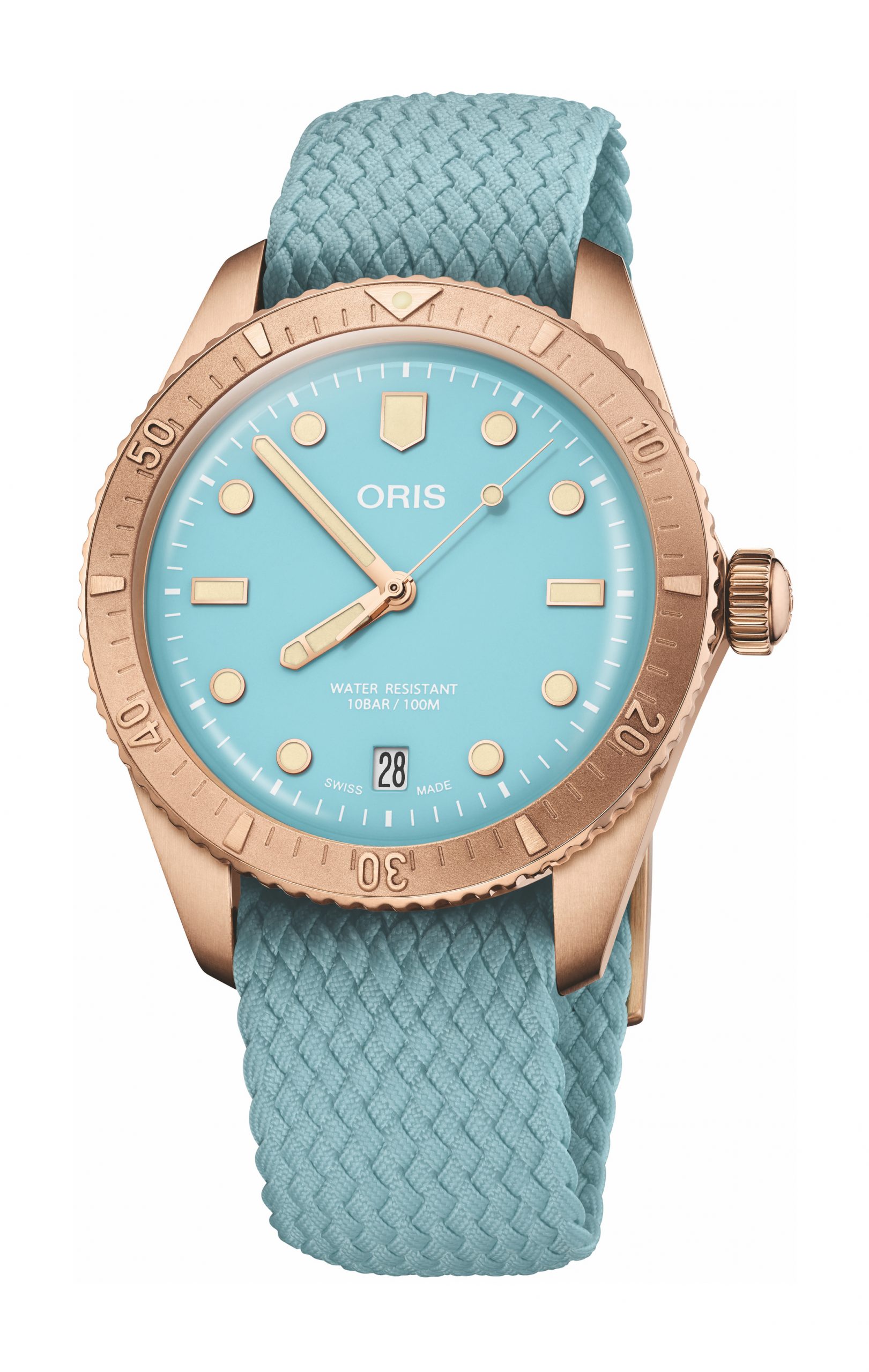 Oris Divers Sixty-Five ‘Cotton Candy’ luxury timepiece - detailed view
