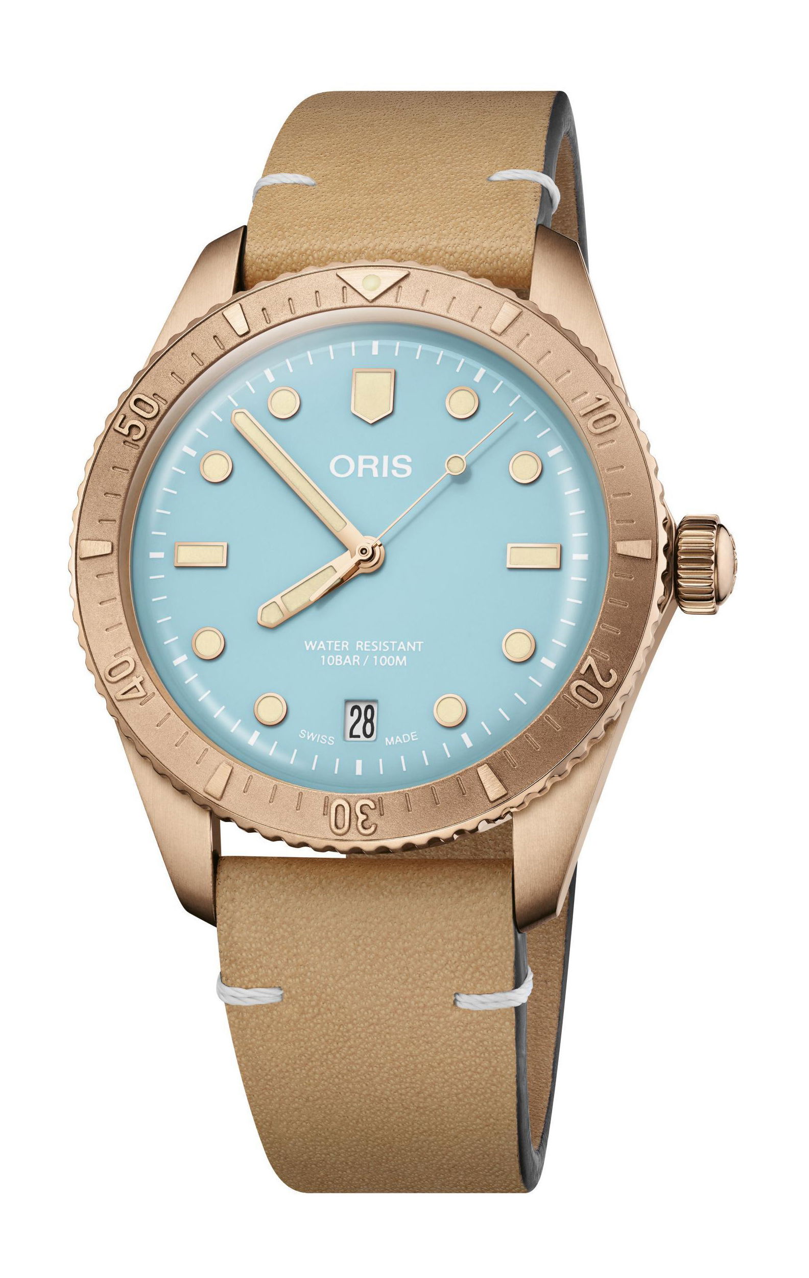 Oris Divers Sixty-Five ‘Cotton Candy’ luxury timepiece - detailed view