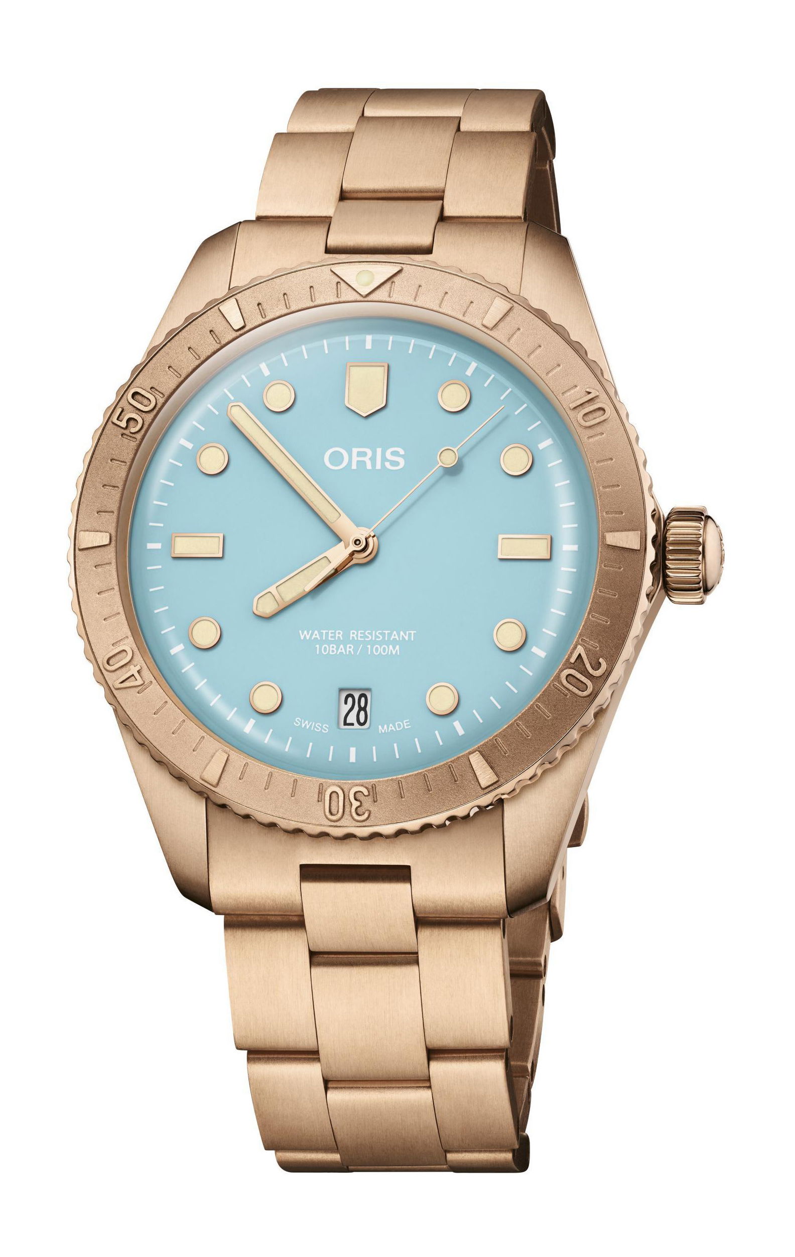 Oris Divers Sixty-Five ‘Cotton Candy’ luxury timepiece - detailed view