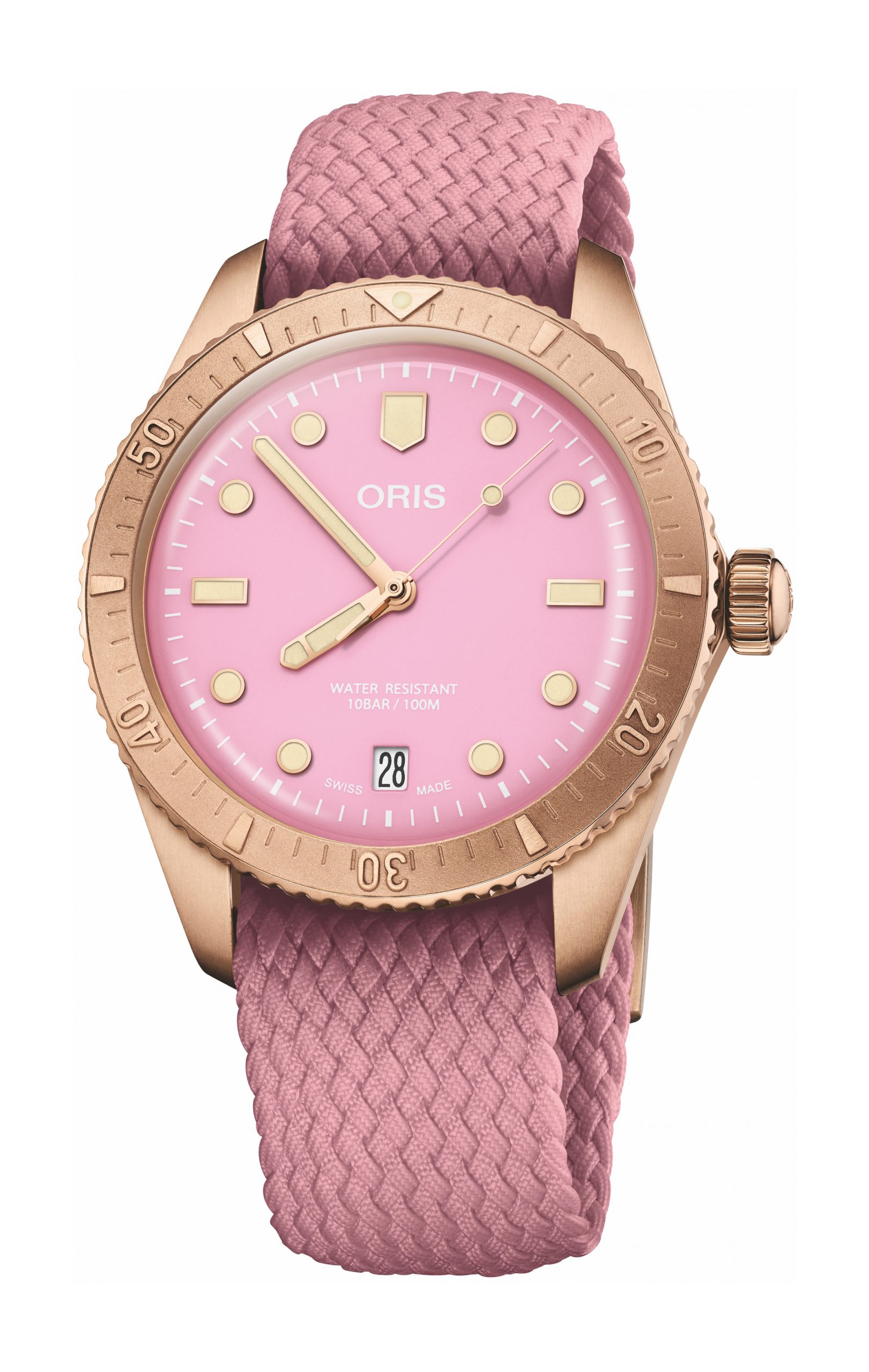 Oris Divers Sixty-Five ‘Cotton Candy’ luxury timepiece - detailed view