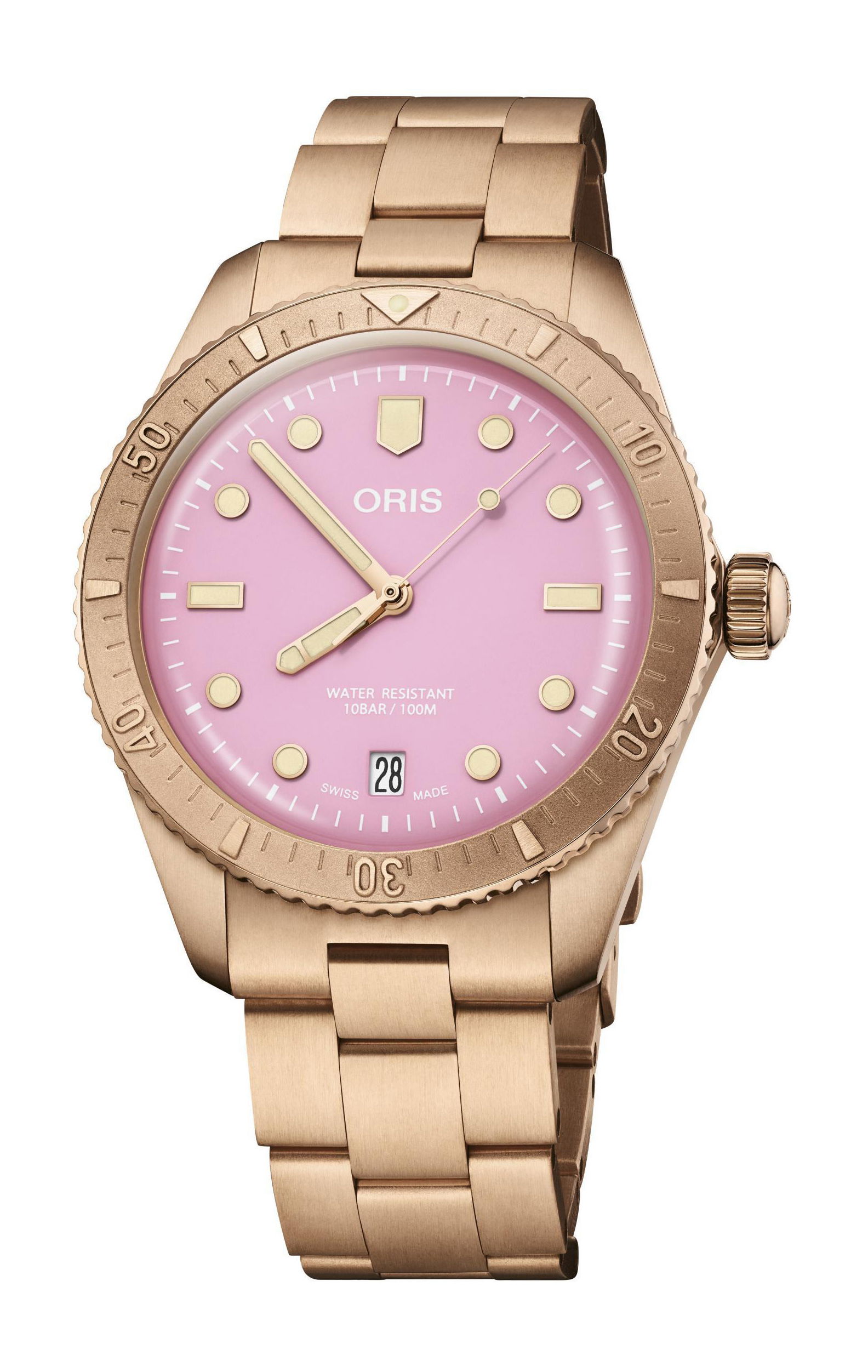 Oris Divers Sixty-Five ‘Cotton Candy’ luxury timepiece - detailed view