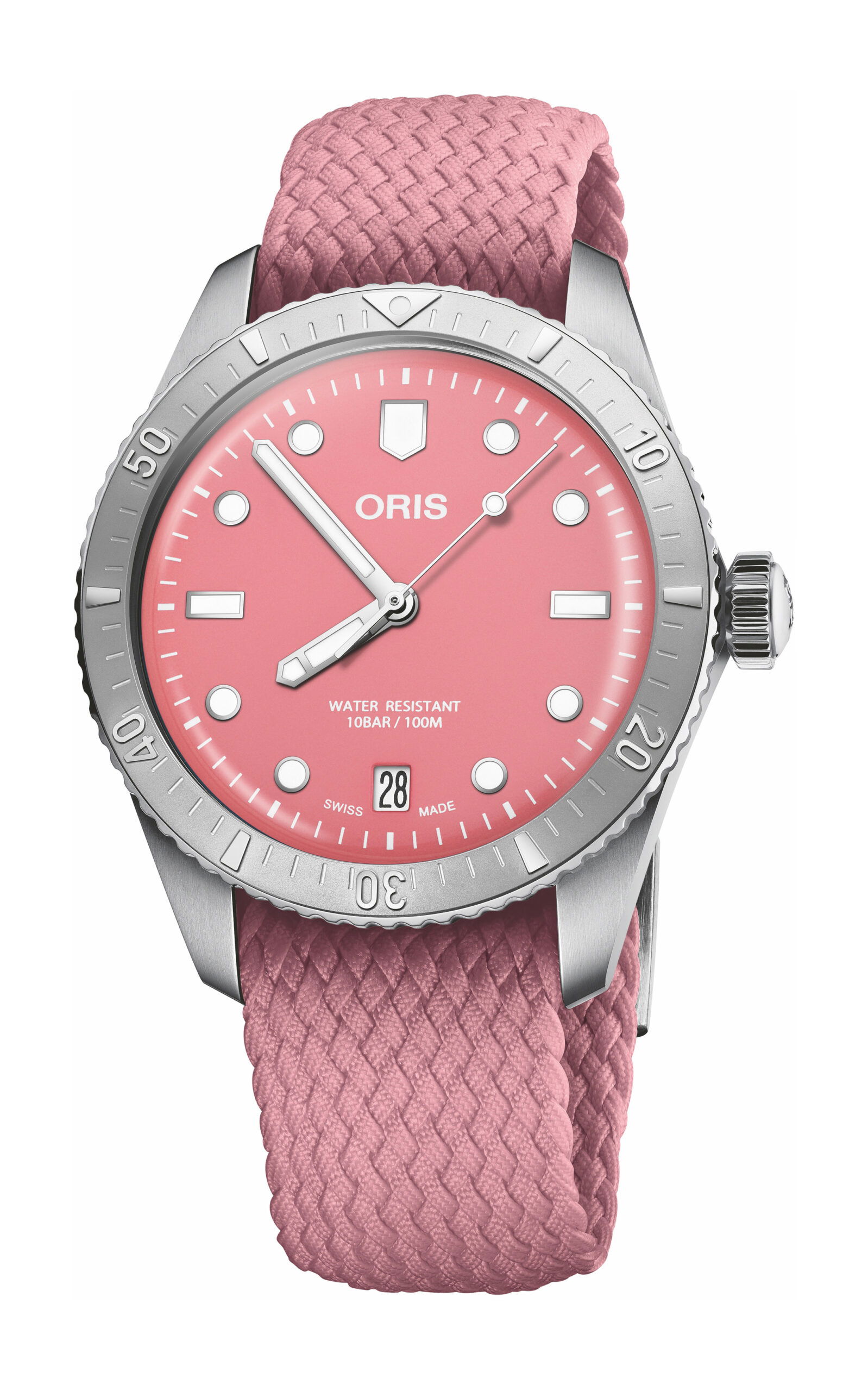 Oris Divers Sixty-Five ‘Cotton Candy’ luxury timepiece - detailed view