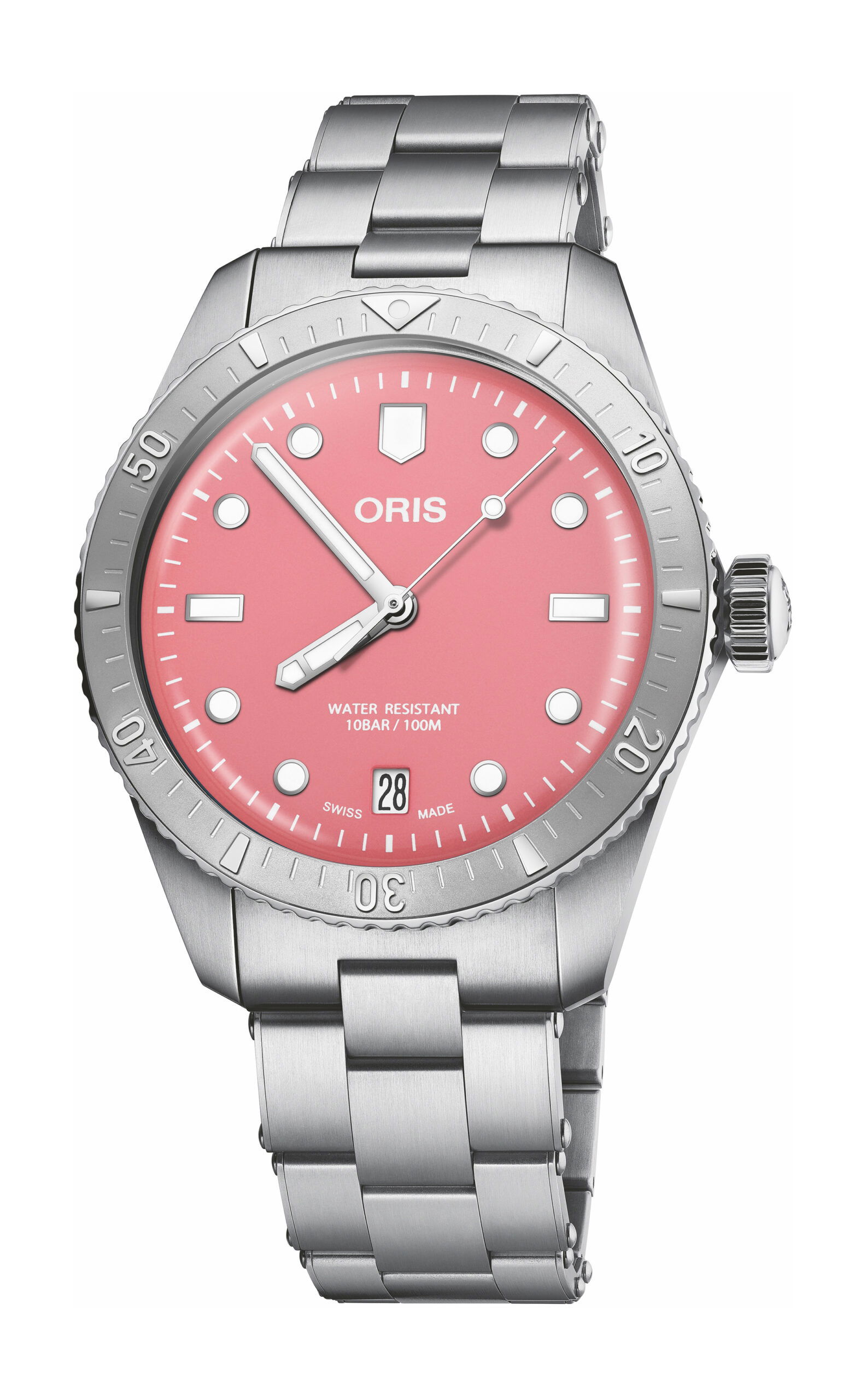 Oris Divers Sixty-Five ‘Cotton Candy’ luxury timepiece - detailed view