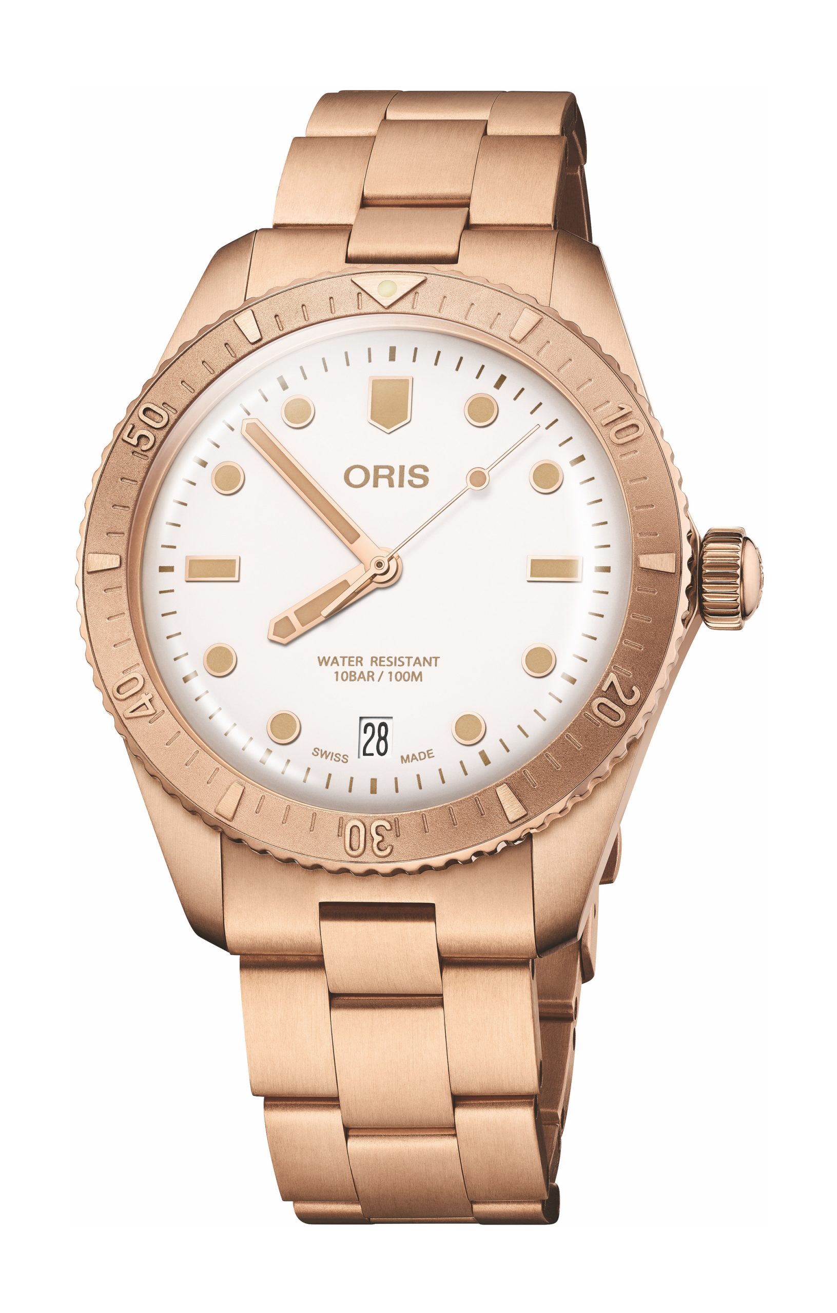 Oris Divers Sixty-Five ‘Cotton Candy’ White Star luxury timepiece - detailed view