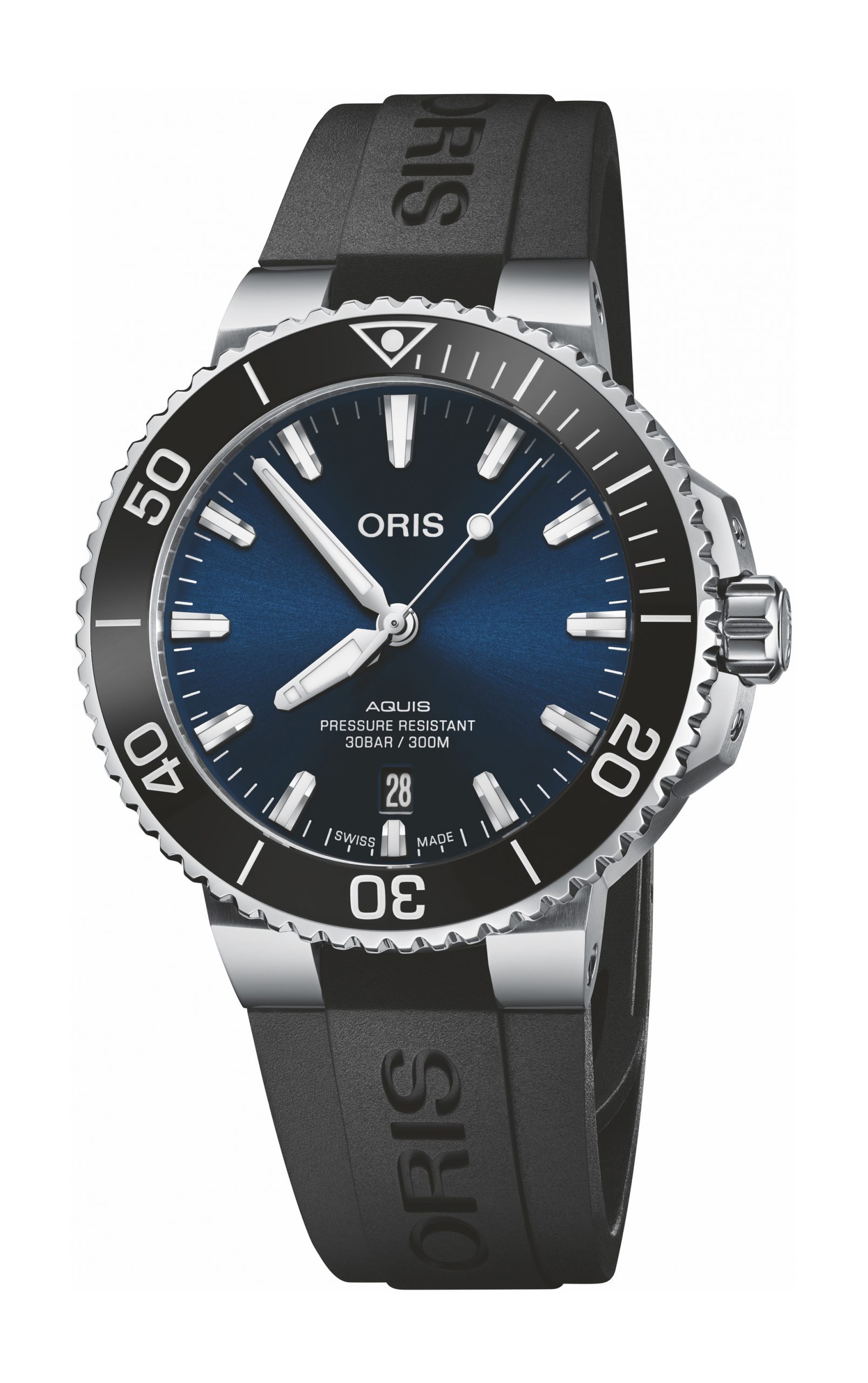 Oris Aquis Date luxury timepiece - detailed view