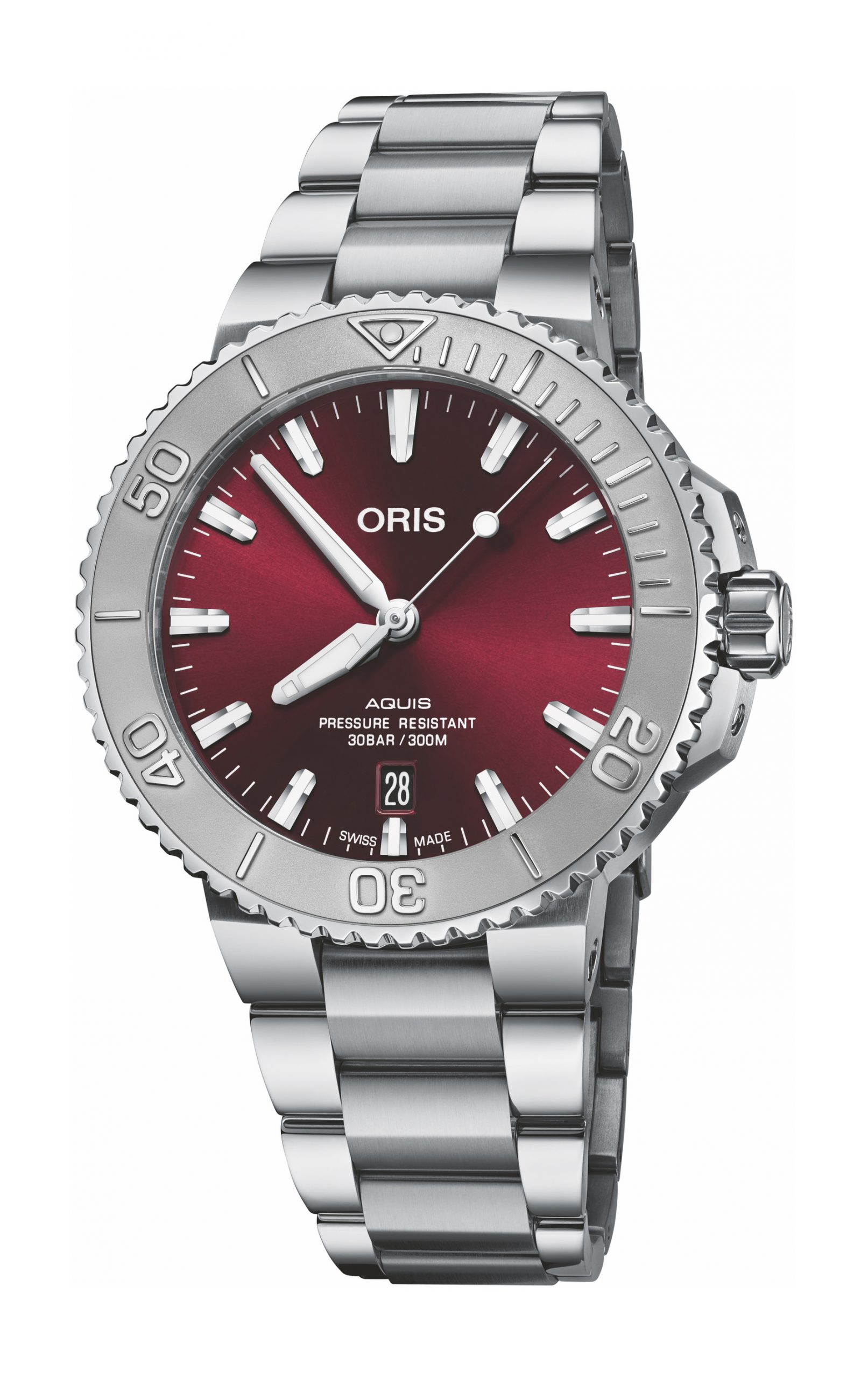 Oris Aquis Date Relief luxury timepiece - detailed view