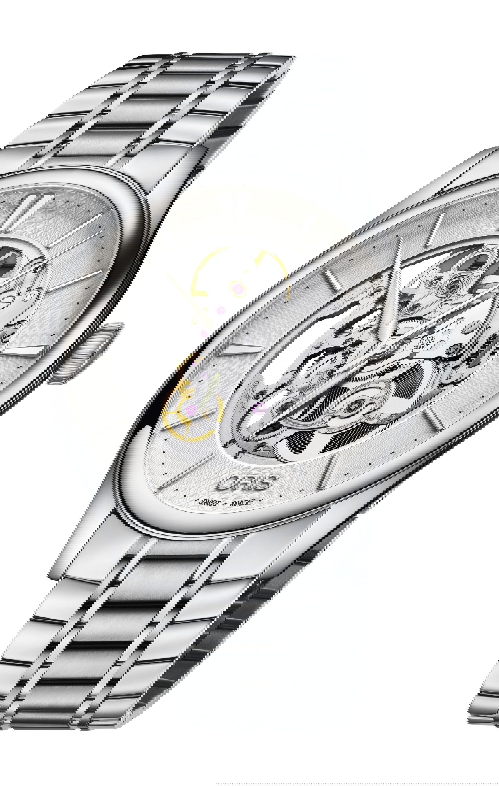 Oris Artelier Skeleton luxury timepiece - detailed view