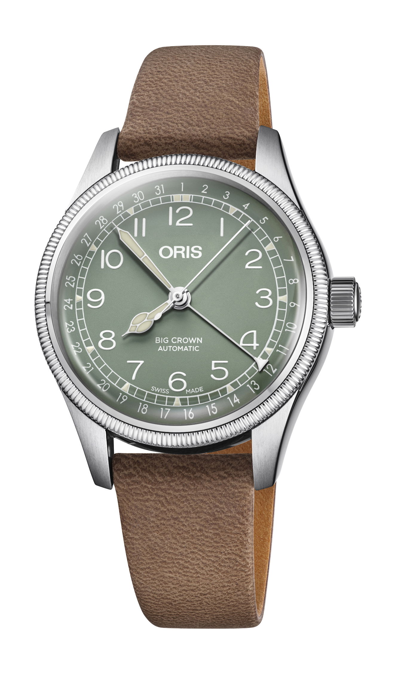 Oris Big Crown Pointer Date luxury timepiece - detailed view