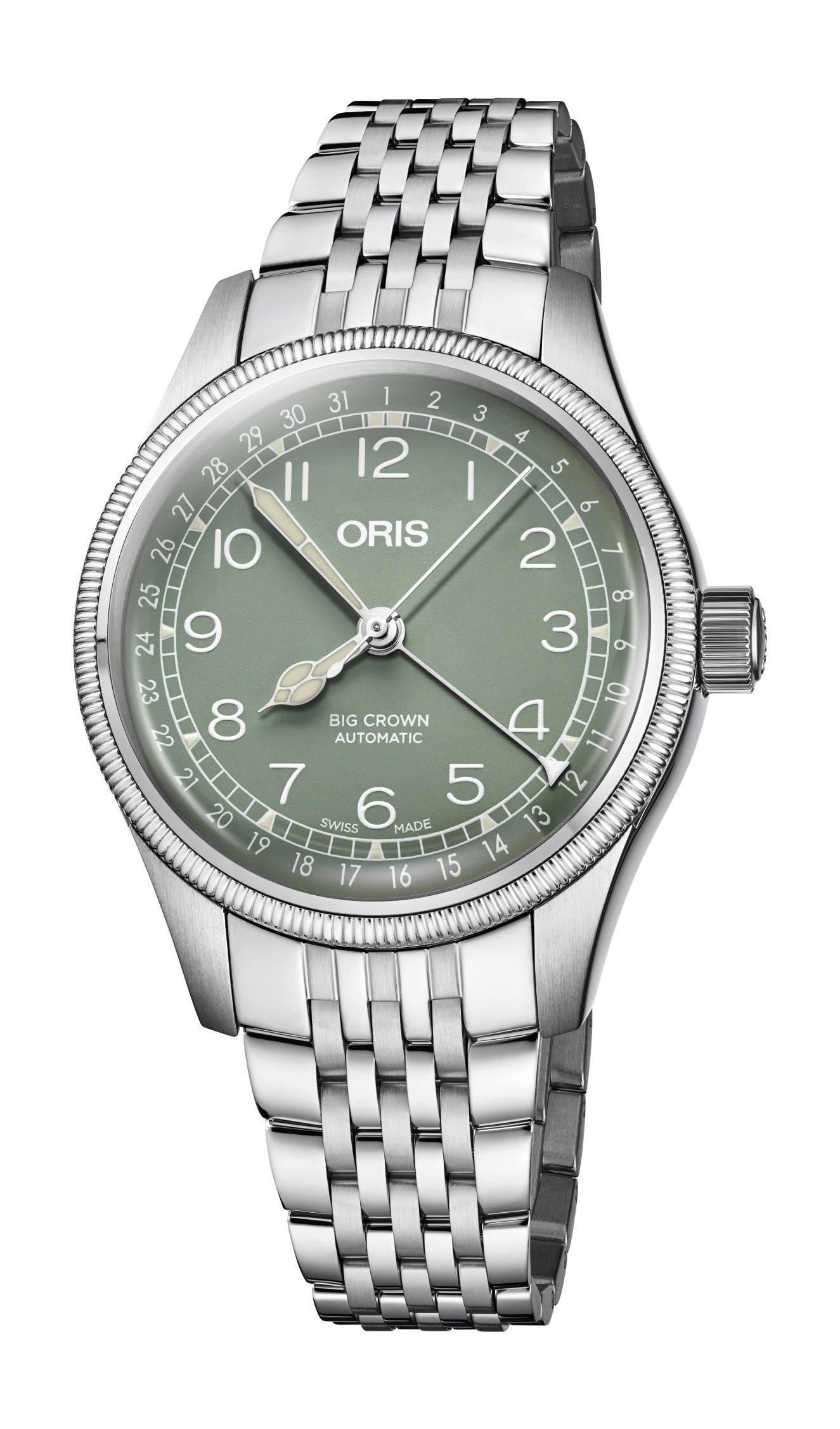 Oris Big Crown Pointer Date luxury timepiece - detailed view