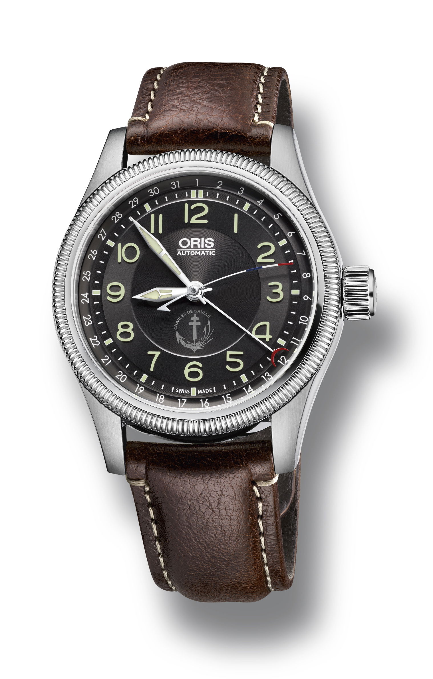 Oris PA Charles de Gaulle Oris Limited Edition luxury timepiece - detailed view