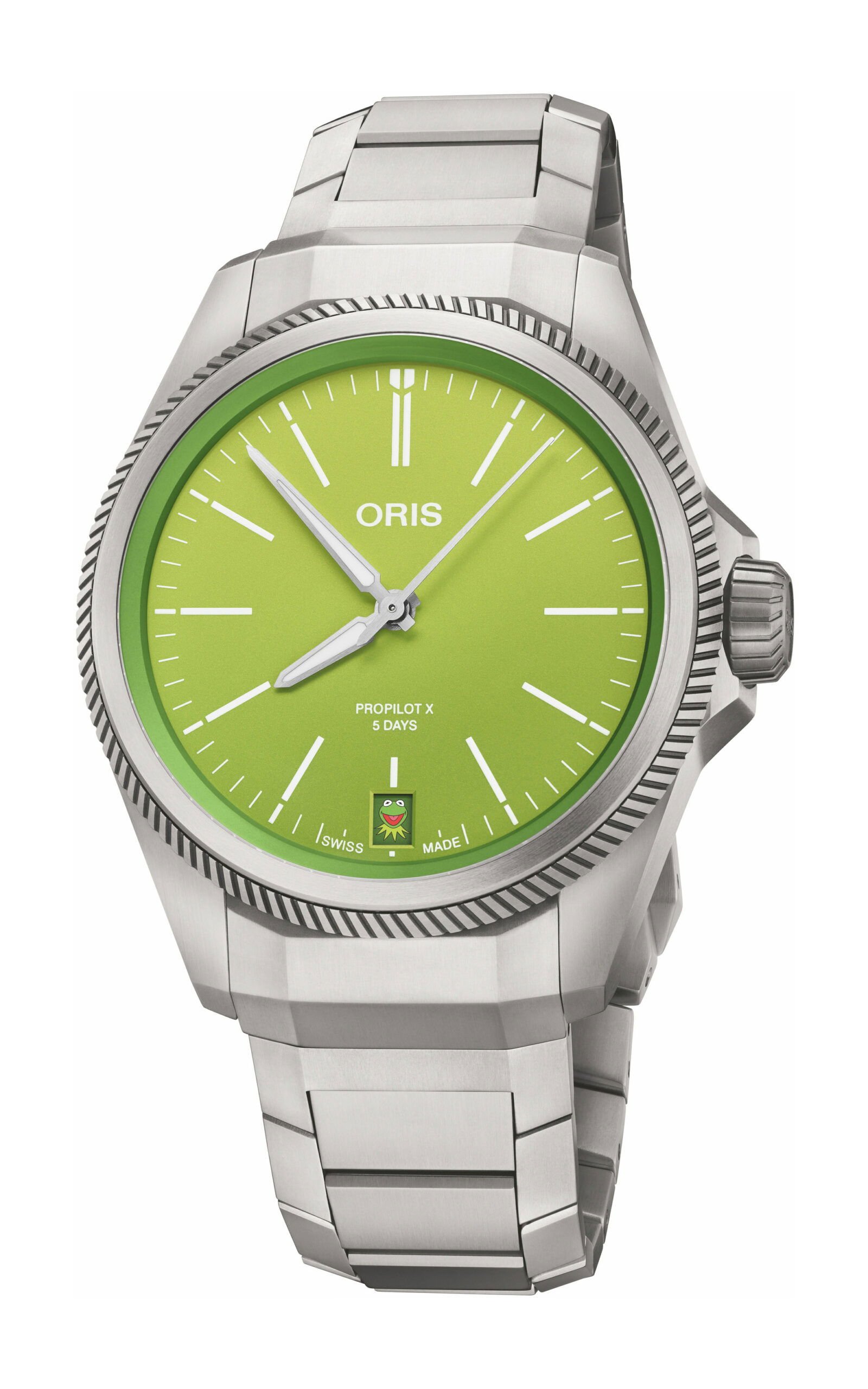Oris ProPilot X Kermit Edition luxury timepiece - detailed view
