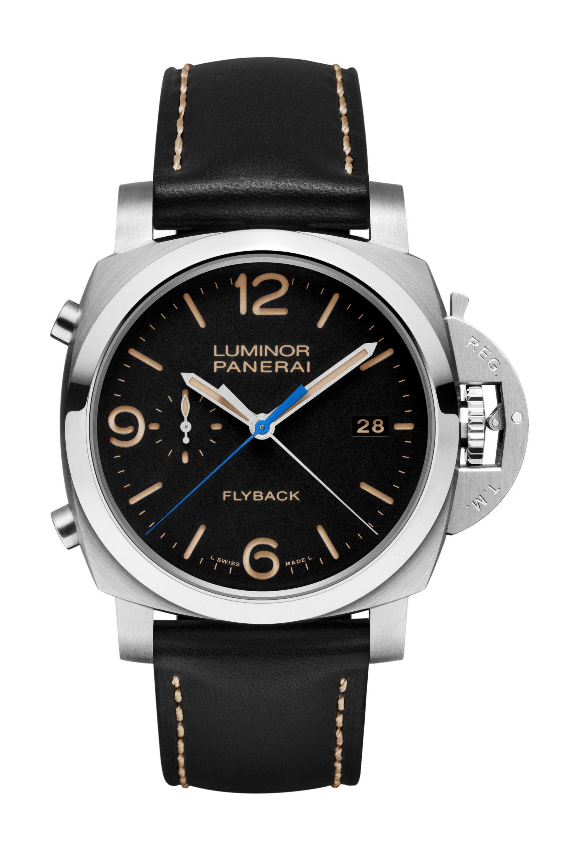Panerai Luminor Chrono Flyback luxury timepiece - detailed view