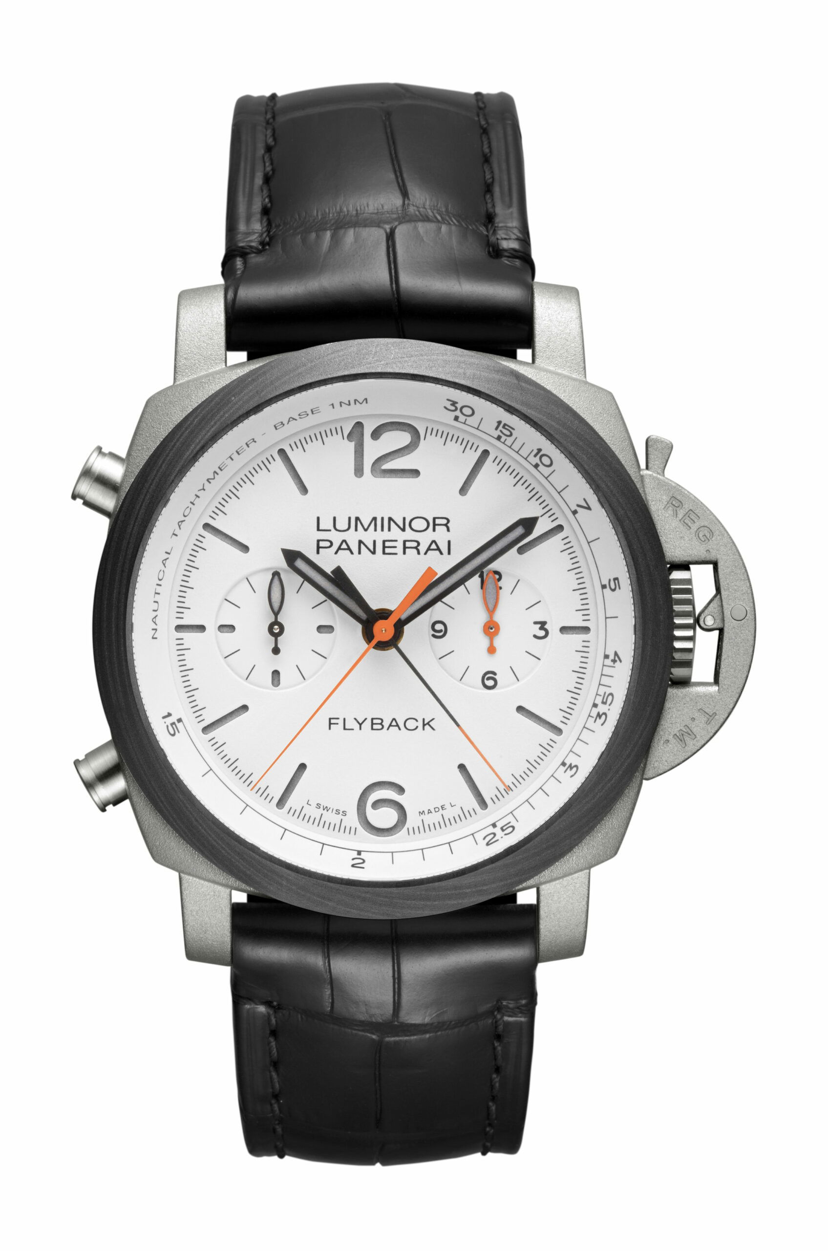 Panerai Luminor Chrono Flyback Zebra luxury timepiece - detailed view