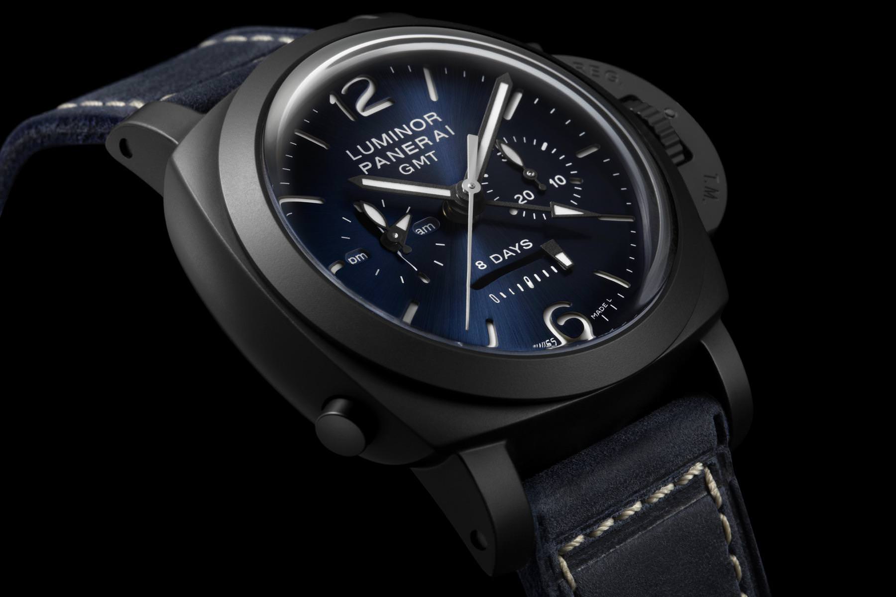 Panerai Luminor Chrono Monopulsante 8 Giorni GMT Blu Notte - View 2