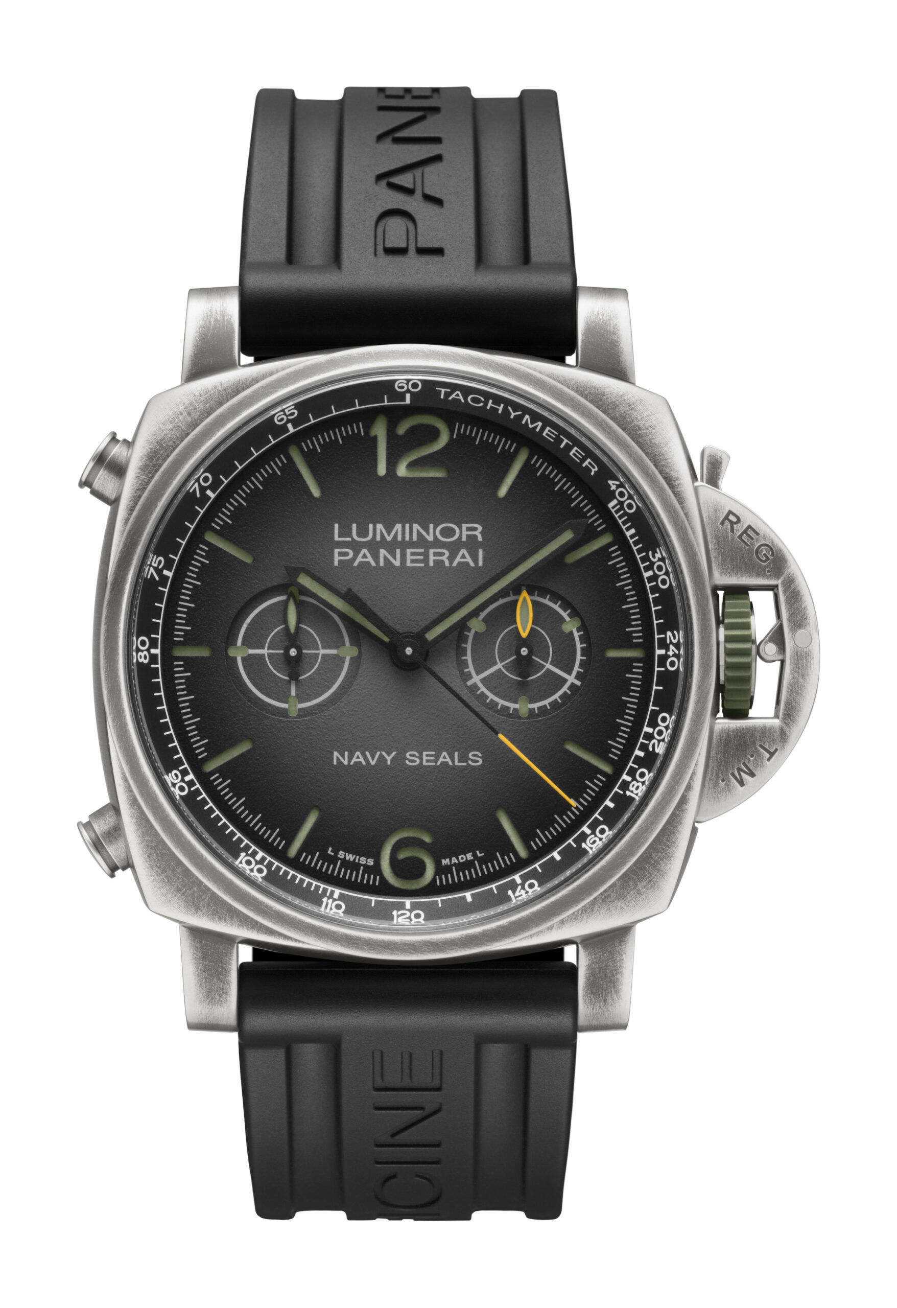 Panerai Luminor Chrono Navy SEALs luxury timepiece - detailed view