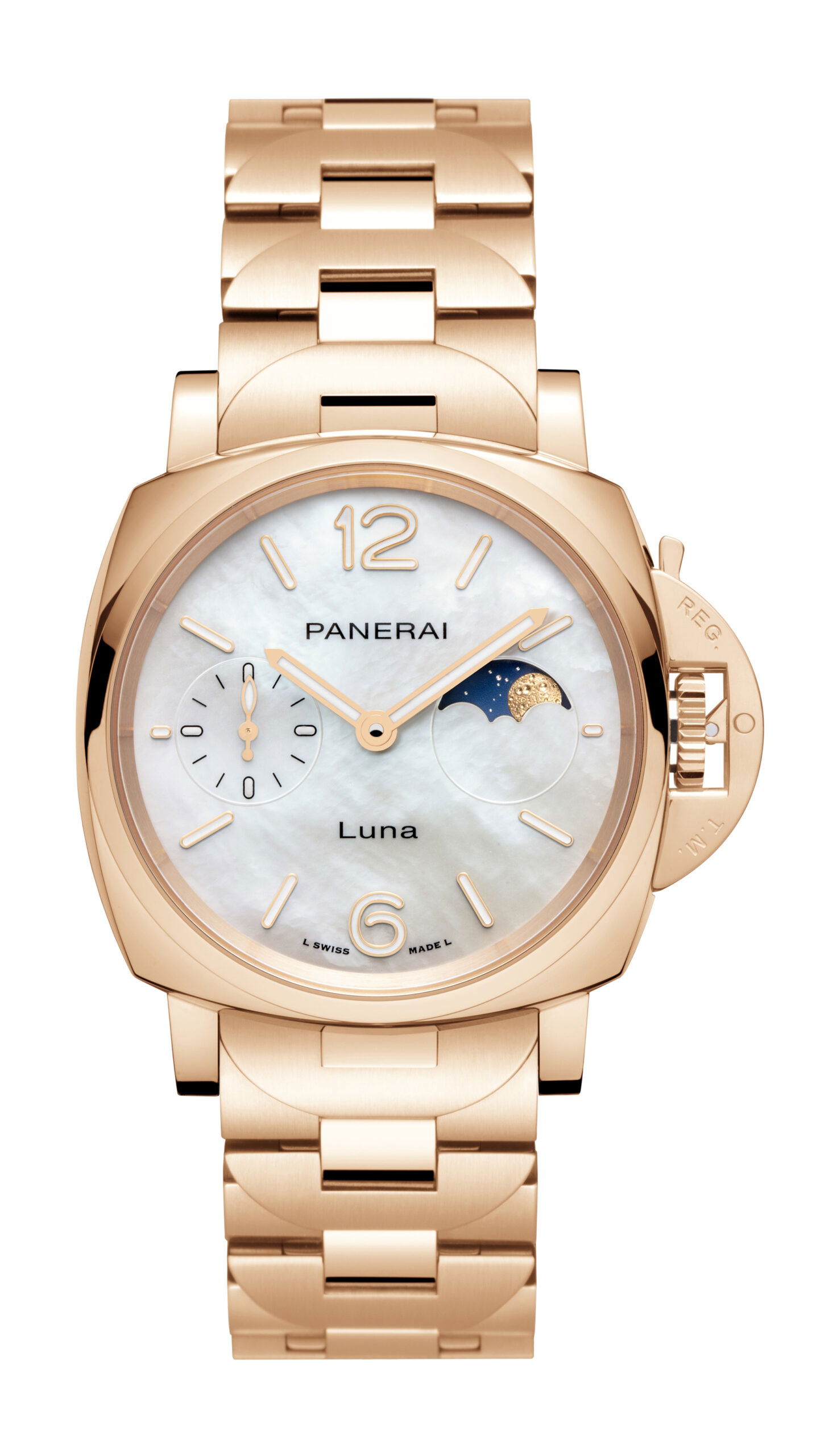 Panerai Luminor Due Luna TuttoOro luxury timepiece - detailed view
