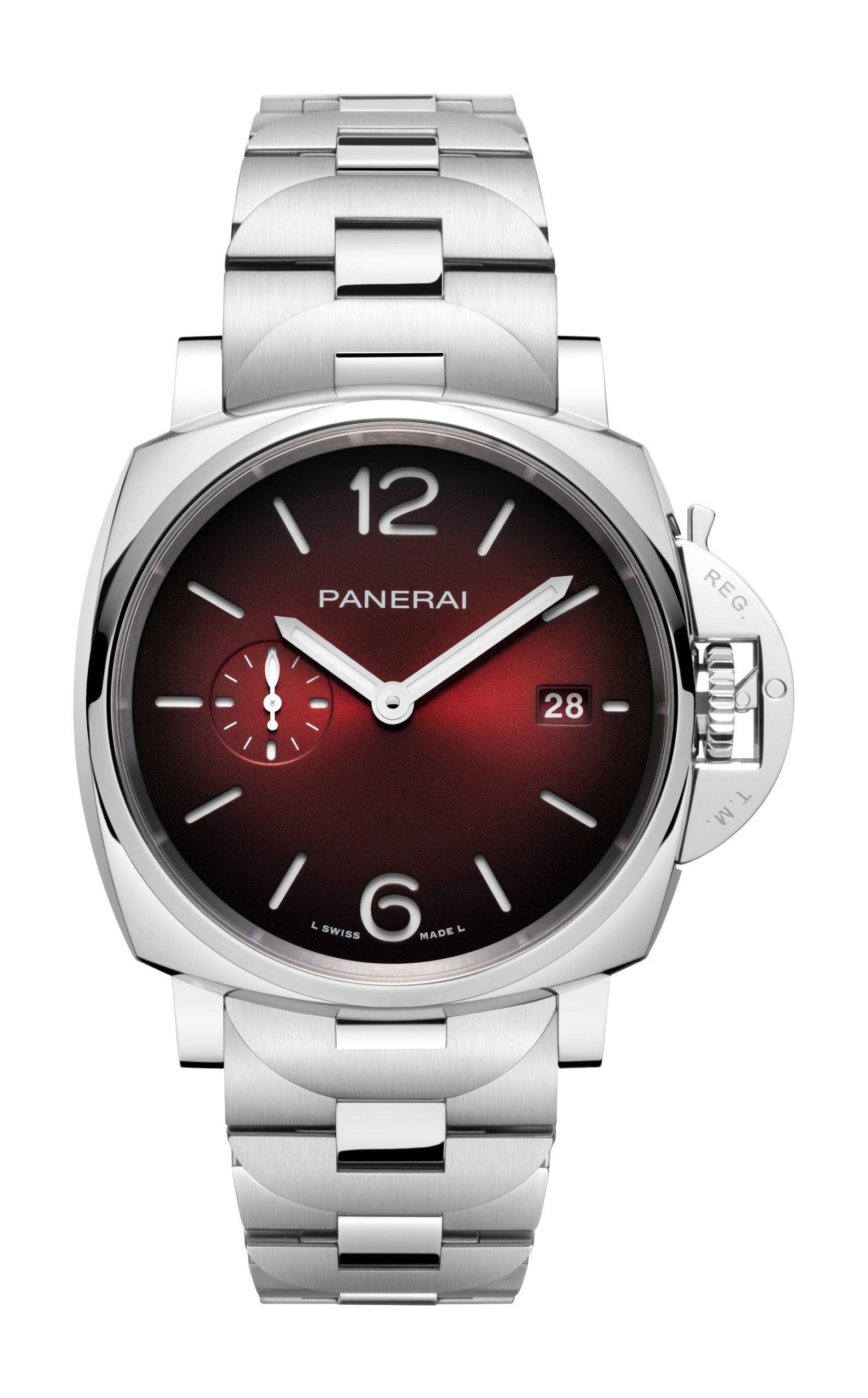 Panerai Luminor Due Metal Bracelet luxury timepiece - detailed view