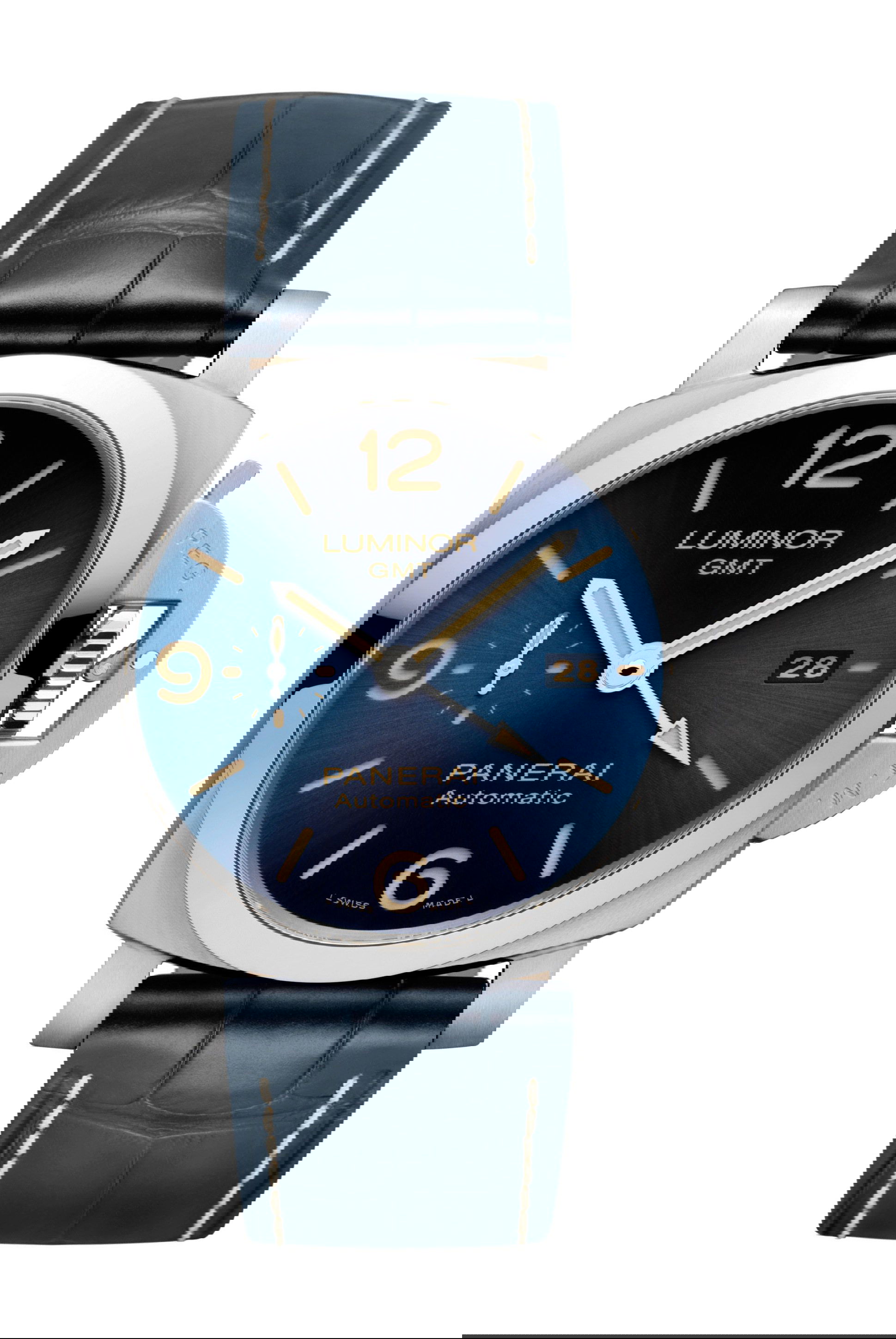 Panerai Luminor GMT luxury timepiece - detailed view