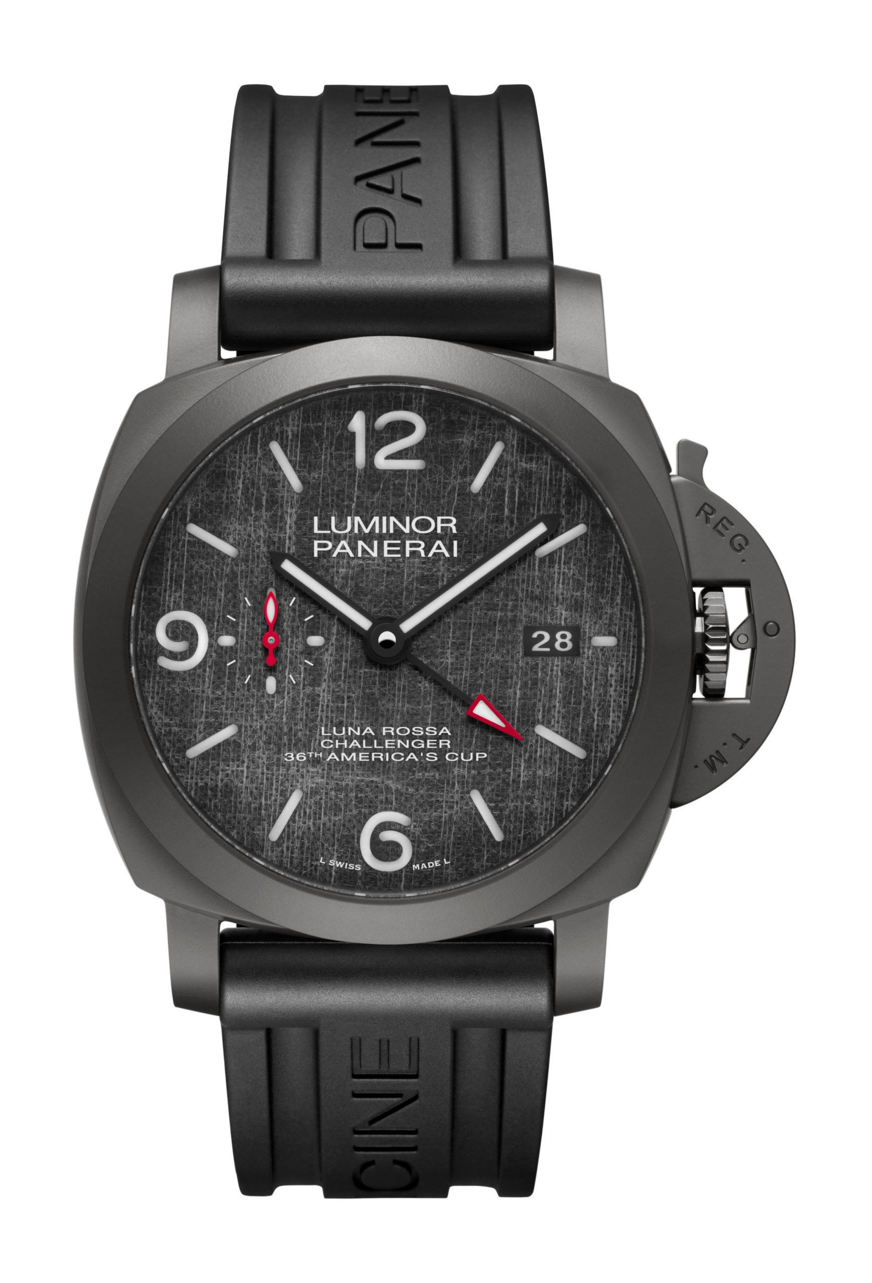 Panerai Luminor Luna Rosa GMT luxury timepiece - detailed view