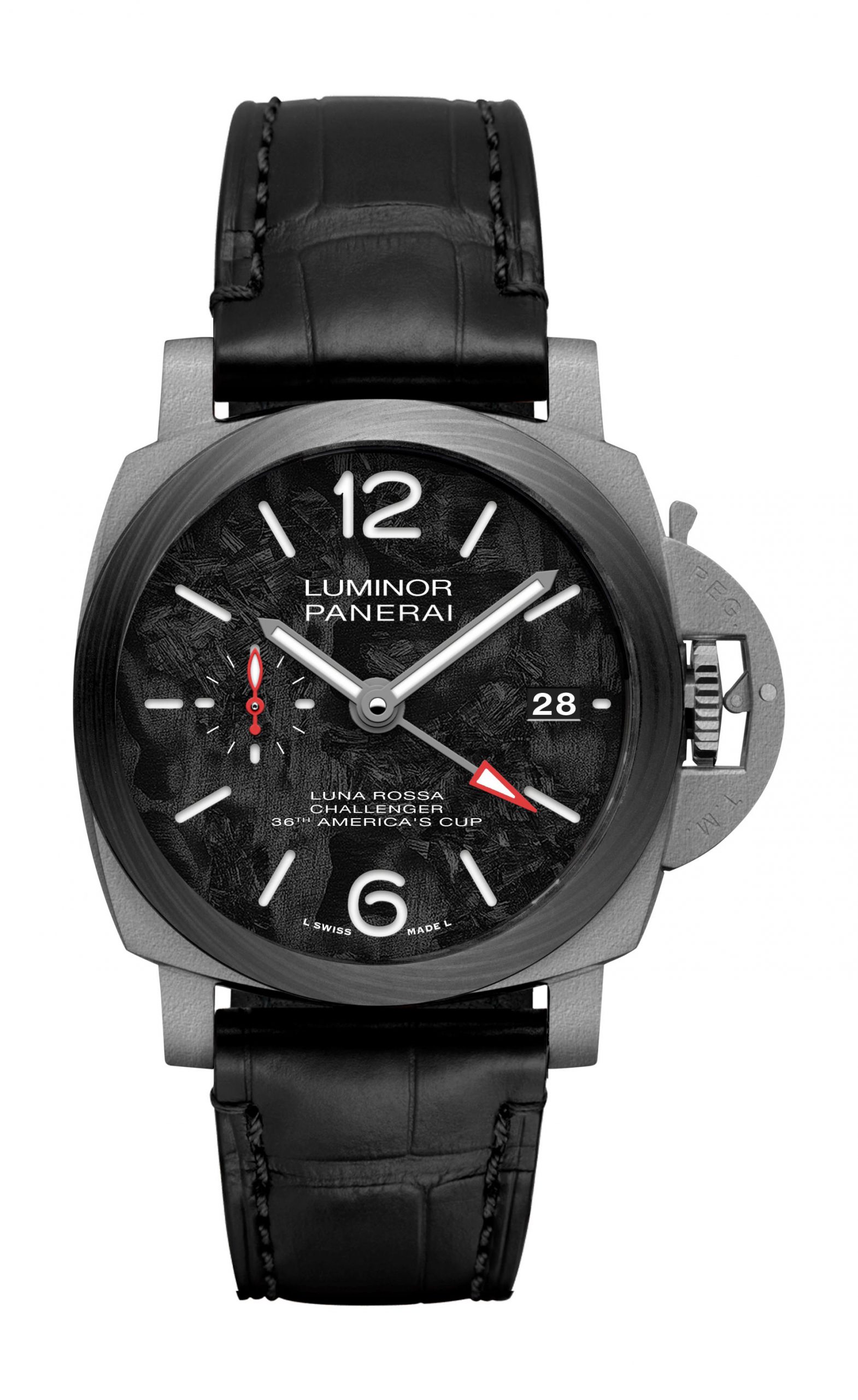 Panerai Luminor Luna Rosa GMT luxury timepiece - detailed view
