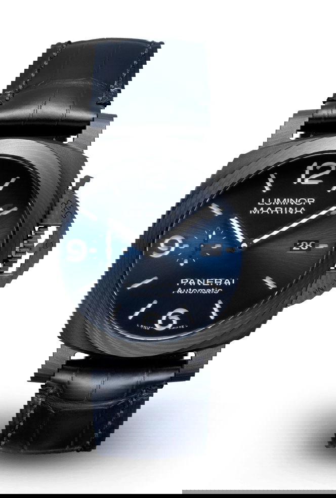 Panerai Luminor Marina Carbotech™ Blu Notte luxury timepiece - detailed view