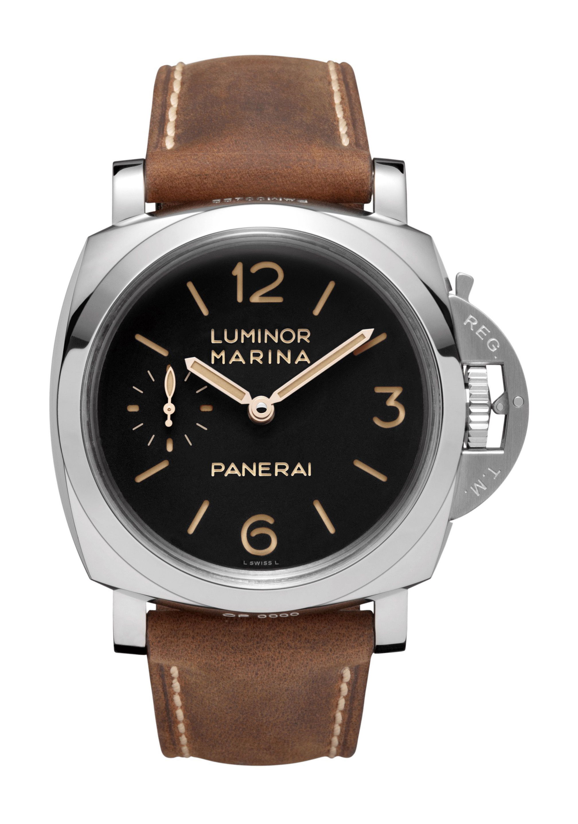 Panerai Luminor Marina luxury timepiece - detailed view