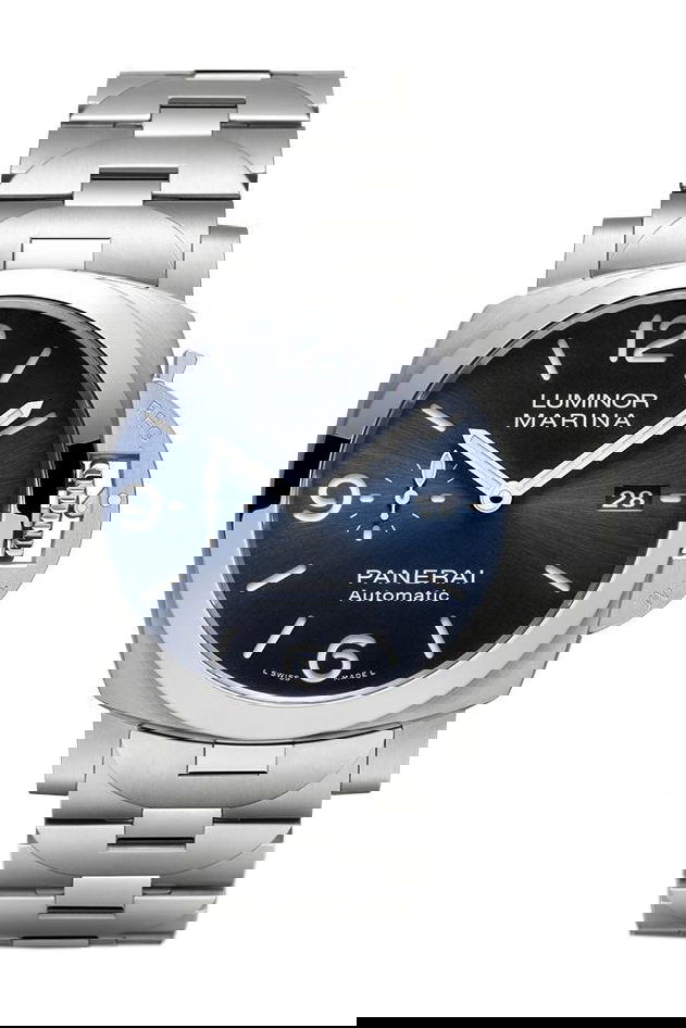 Panerai Luminor Marina Specchio Blu luxury timepiece - detailed view