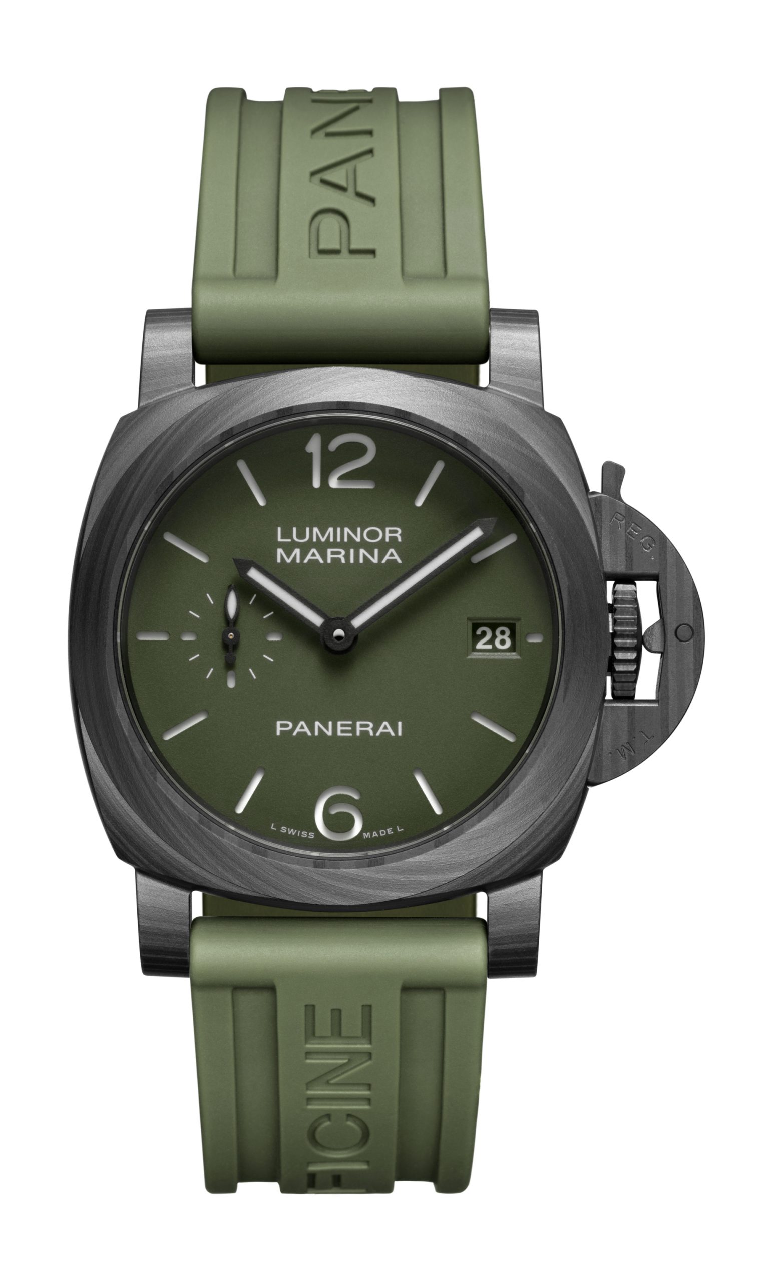Panerai Luminor Quaranta Carbotech luxury timepiece - detailed view