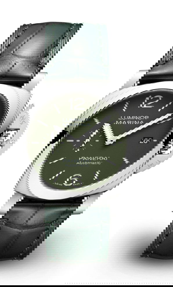 Panerai Luminor Quaranta Verde Militare luxury timepiece - detailed view