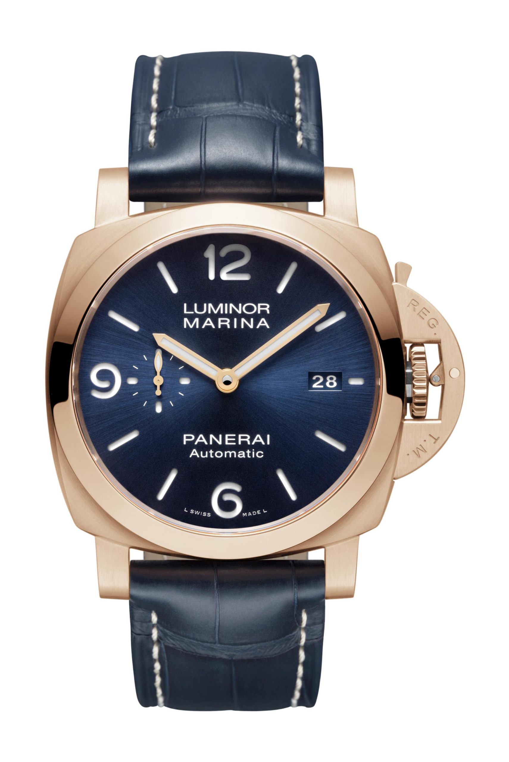Panerai Luminor Marina Goldtech™ Sole Blu luxury timepiece - detailed view