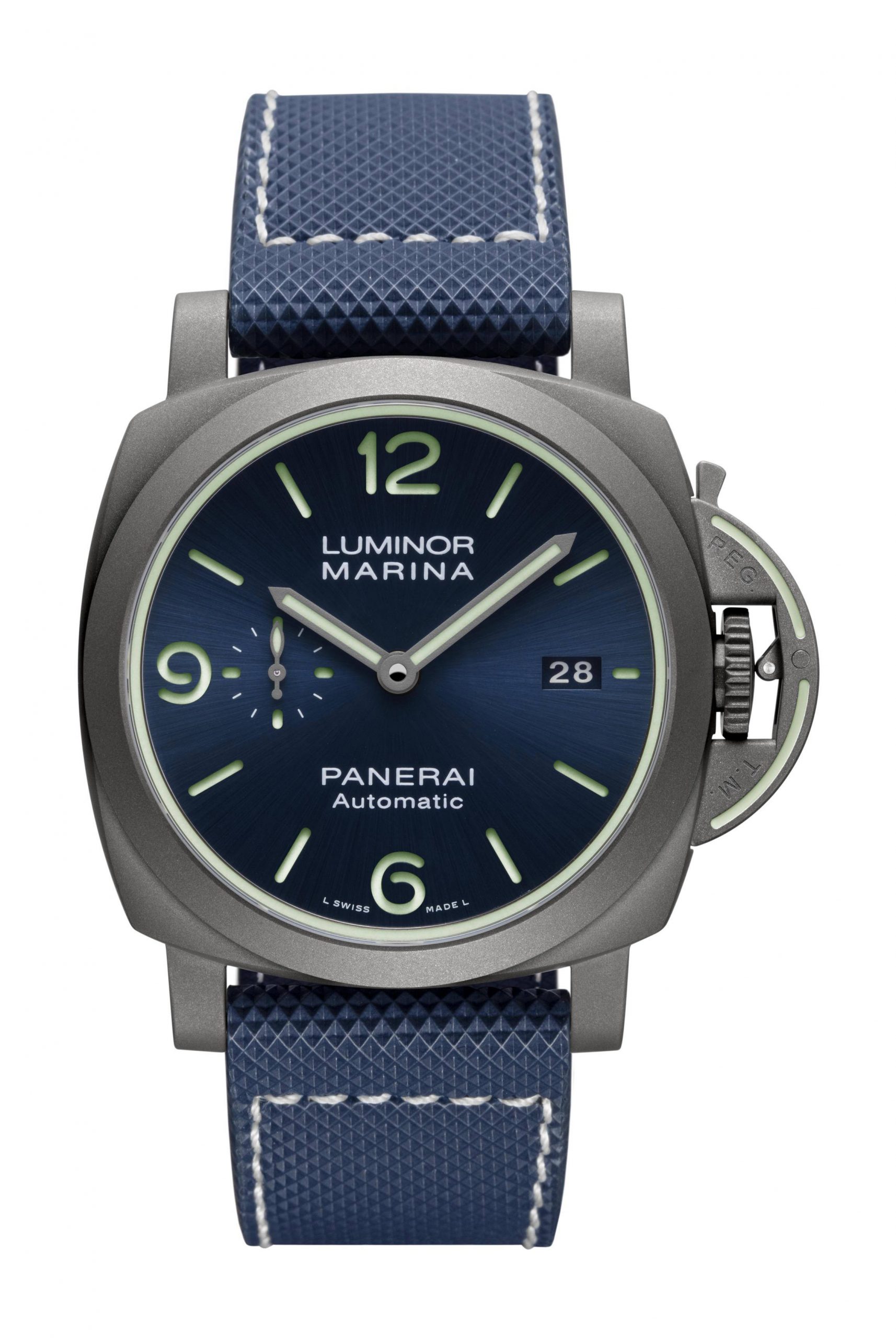 Panerai Luminor Marina luxury timepiece - detailed view