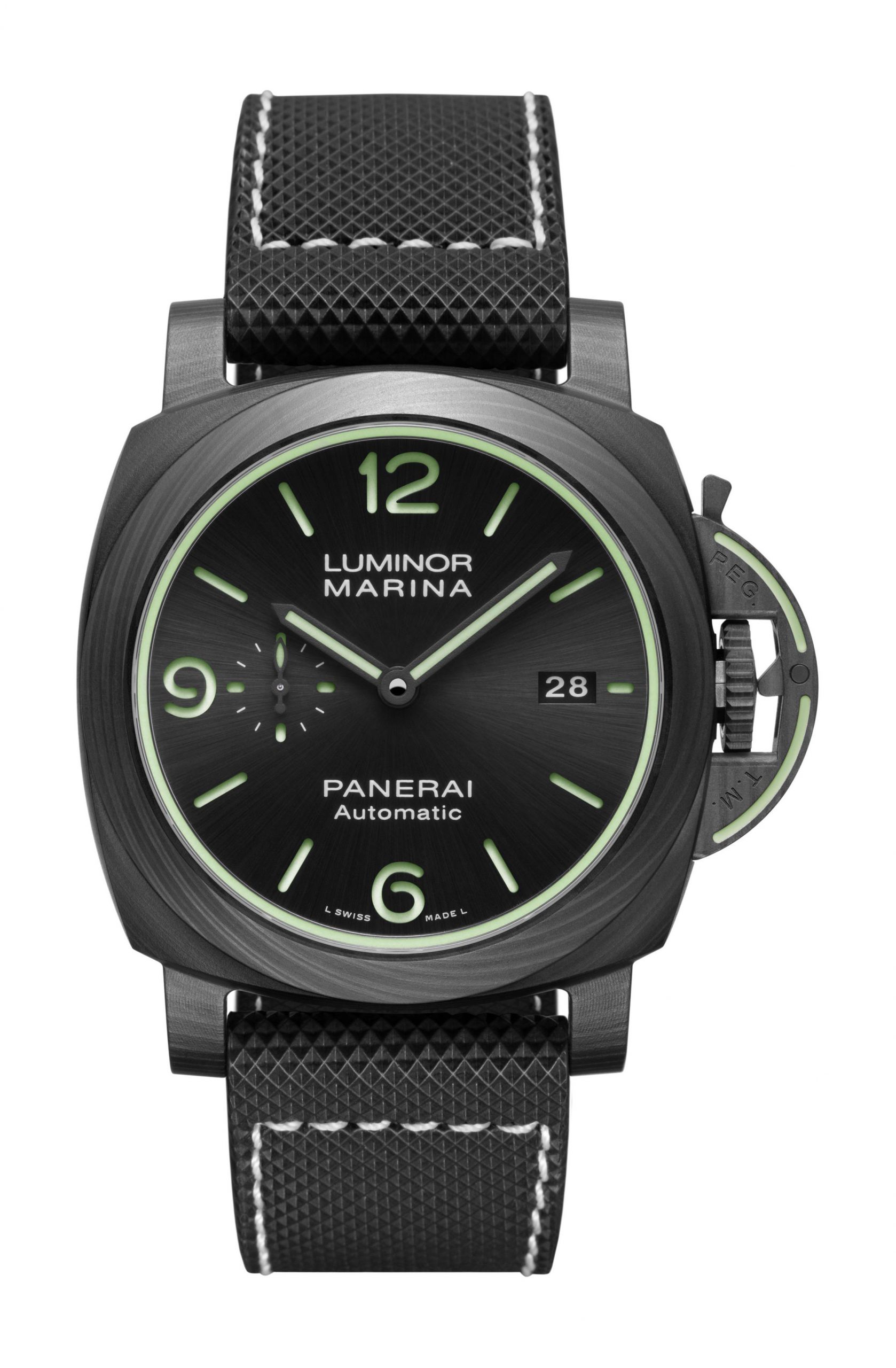 Panerai Luminor Marina luxury timepiece - detailed view