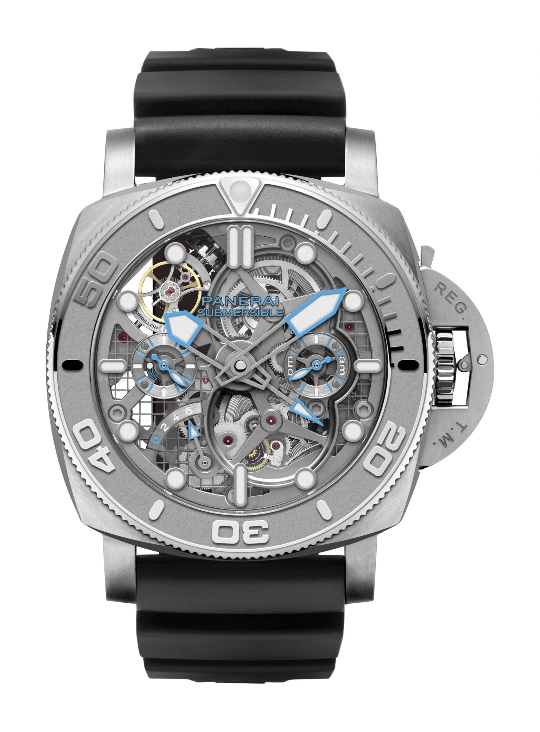 Panerai Submersible Ecopangaea Tourbillom GMT Mike Horn Edition luxury timepiece - detailed view