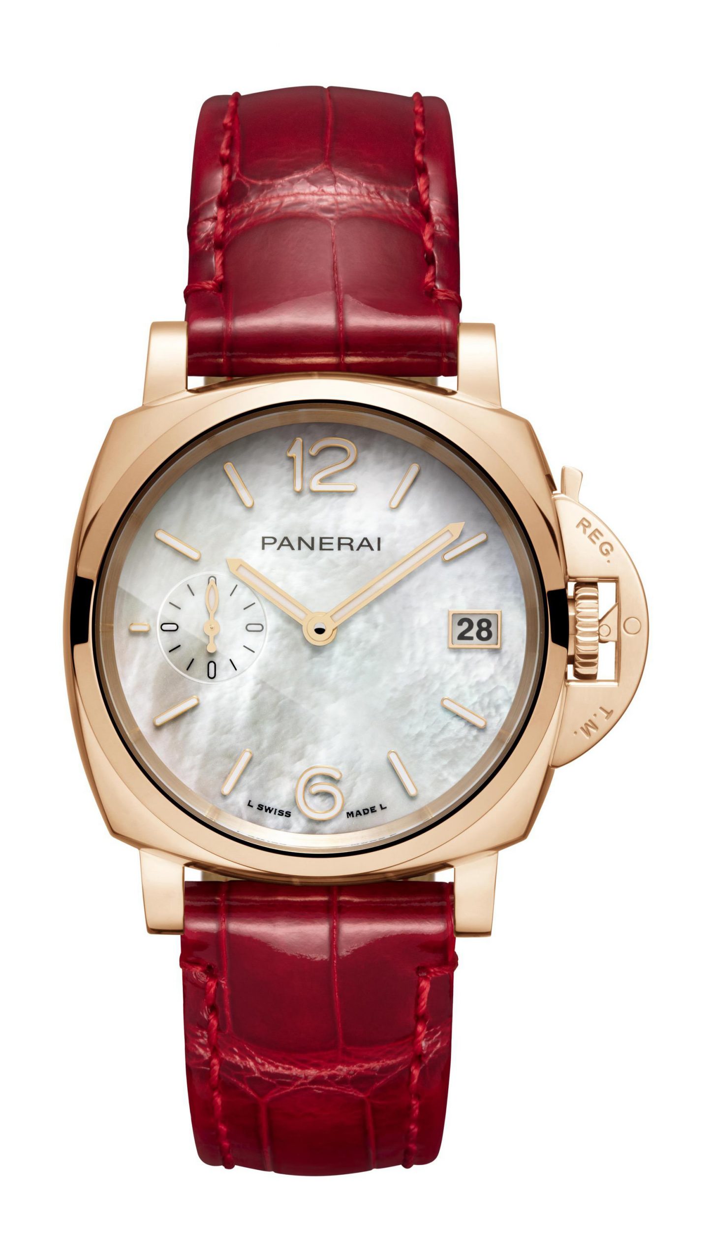 Panerai Luminor Due Goldtech™ Madreperla luxury timepiece - detailed view