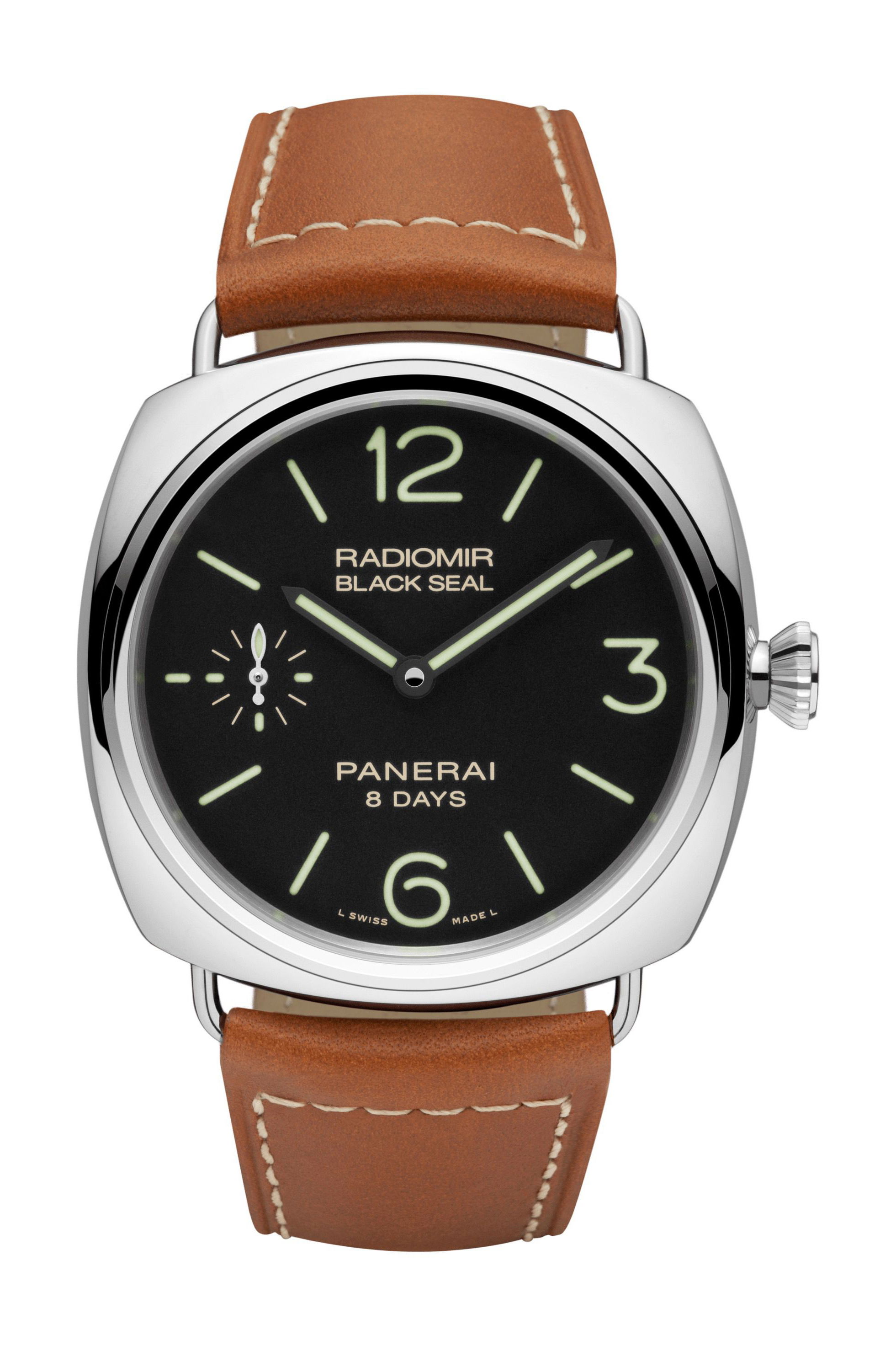 Panerai Radiomir Black Seal 8 Days luxury timepiece - detailed view