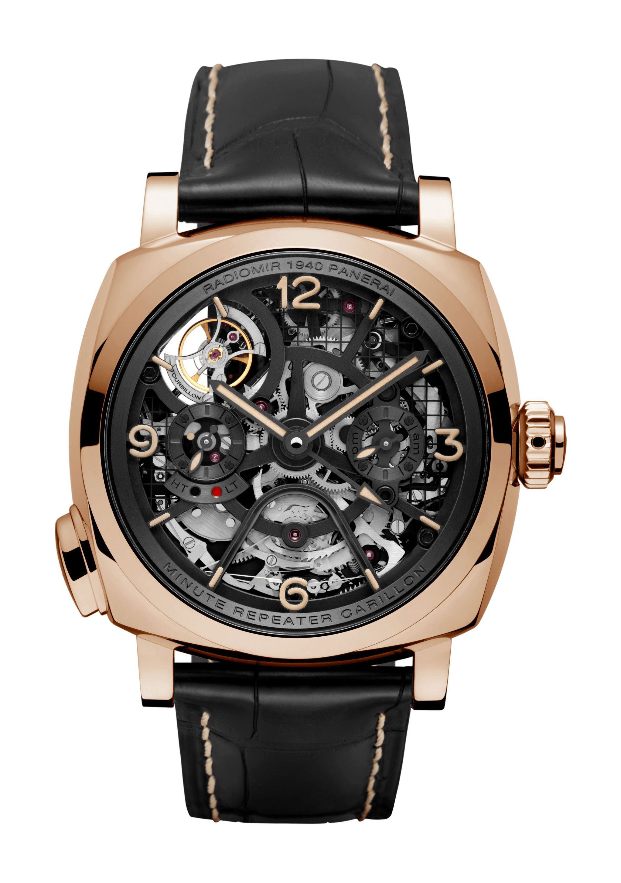 Panerai Radiomir Minute Repeater Tourbillon GMT luxury timepiece - detailed view