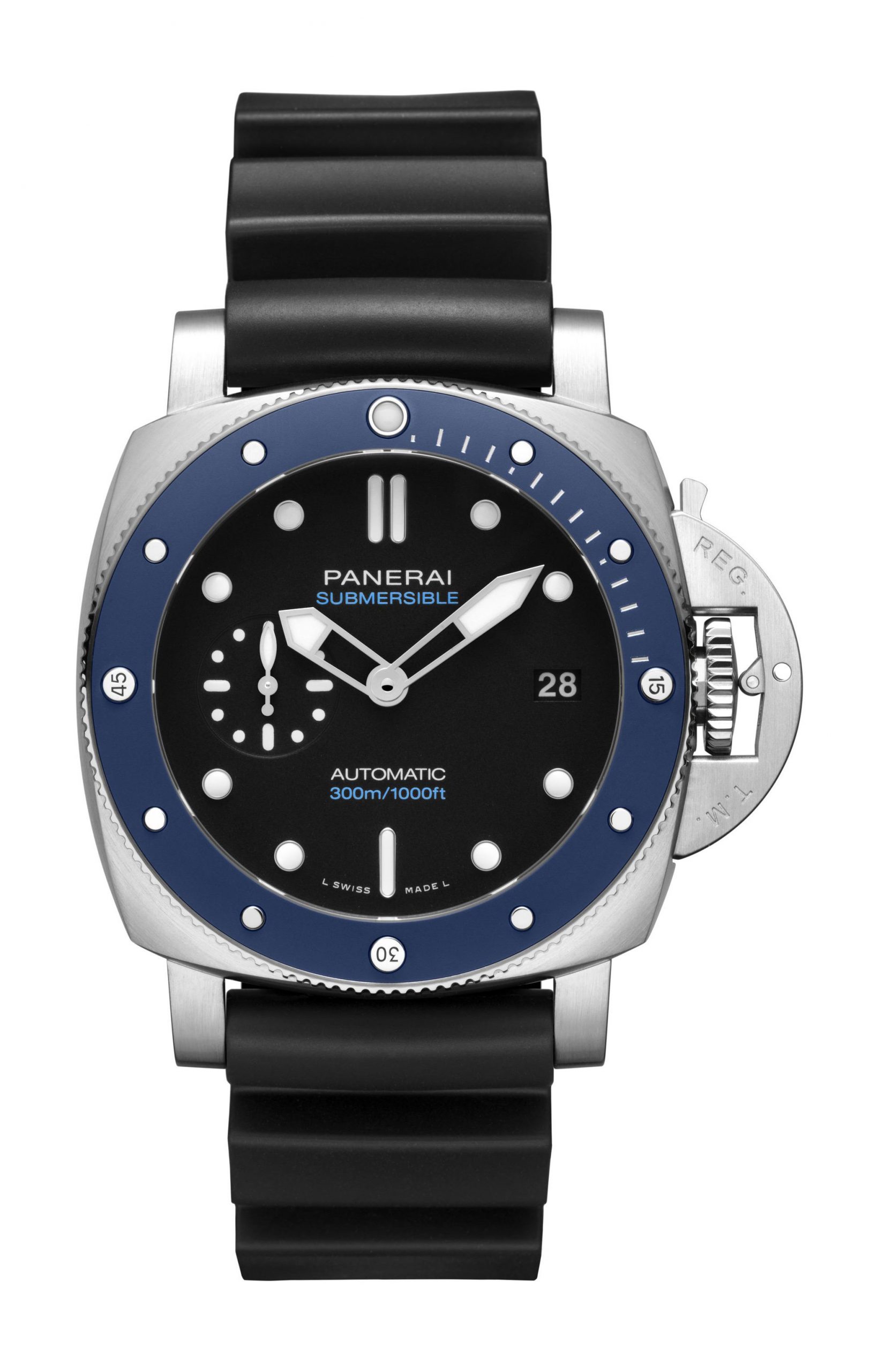 Panerai Submersible Azzuro luxury timepiece - detailed view
