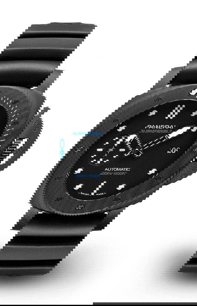 Panerai Submersible Carbotech™ luxury timepiece - detailed view