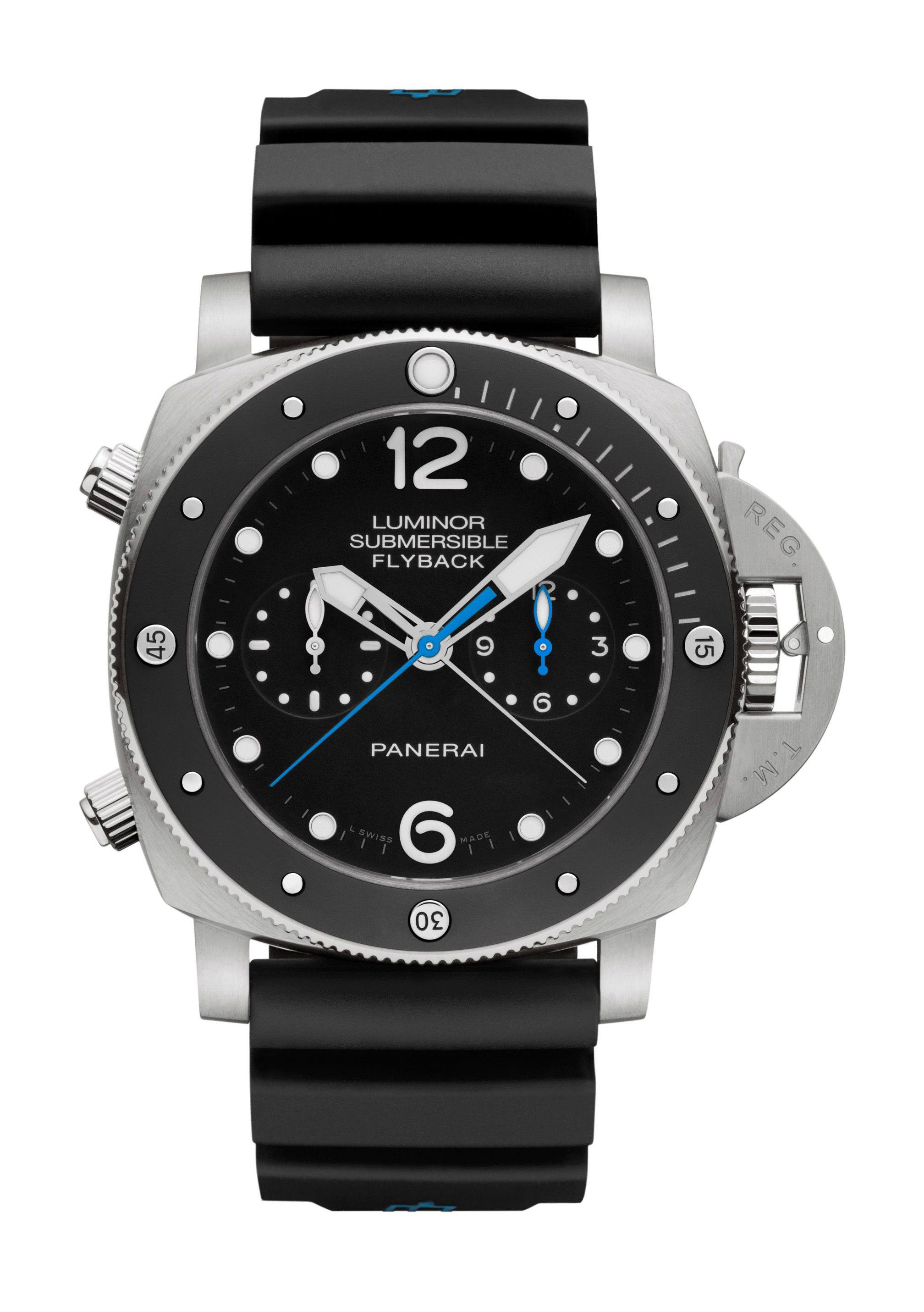 Panerai Submersible Chrono luxury timepiece - detailed view
