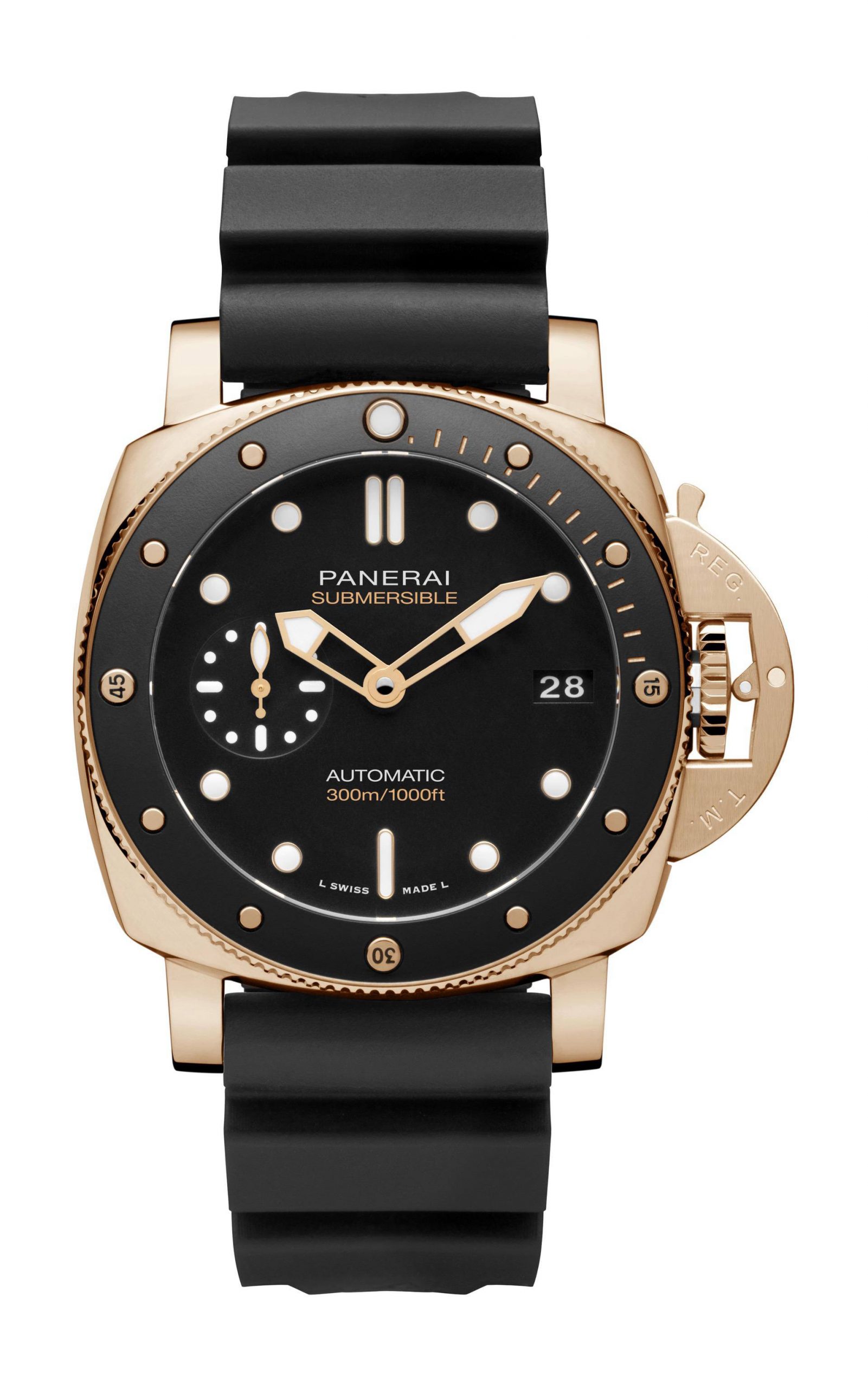 Panerai Submersible Goldtech™ luxury timepiece - detailed view