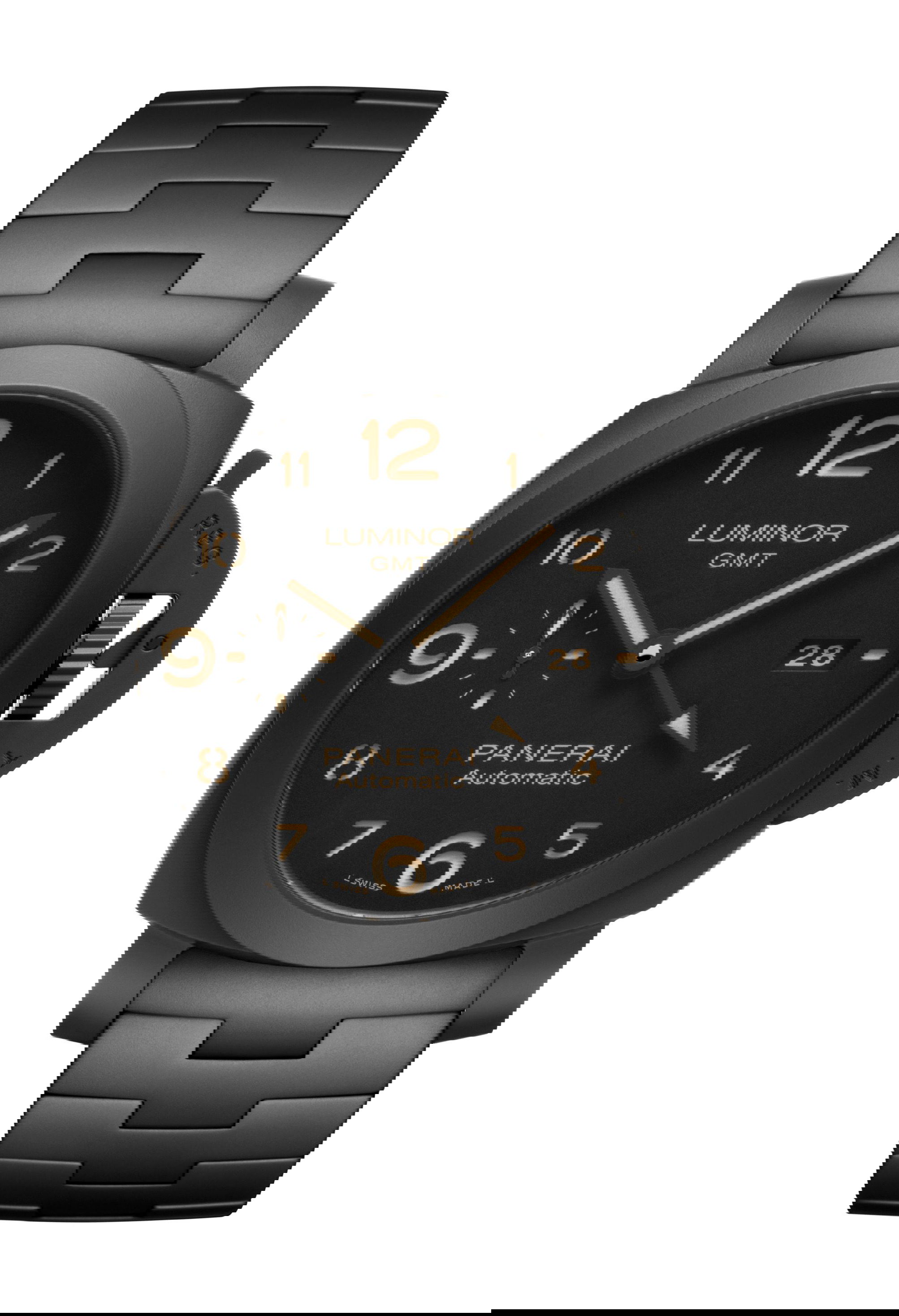 Panerai Tuttonero Luminor GMT luxury timepiece - detailed view