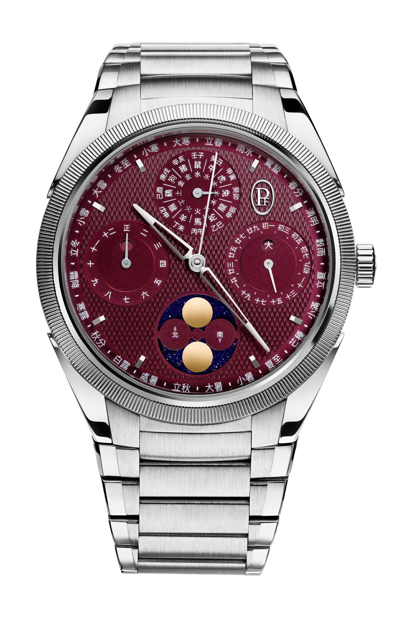 Parmigiani Fleurier Tonda PF Xiali Calendar luxury timepiece - detailed view
